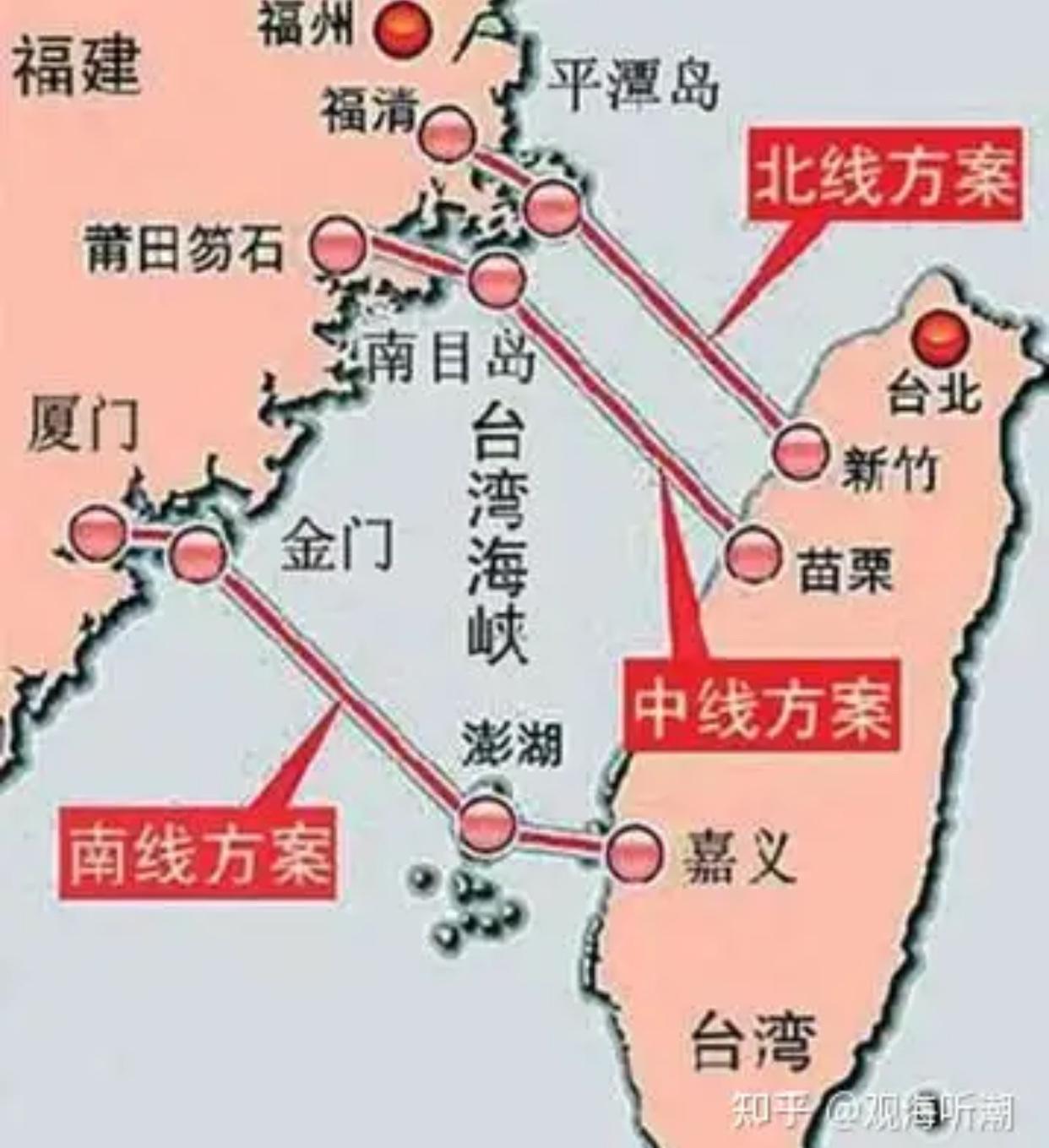 你认为台湾海峡填海造路可行吗可行。并且是连接大陆与台湾岛的唯一通行方案。台湾海峡