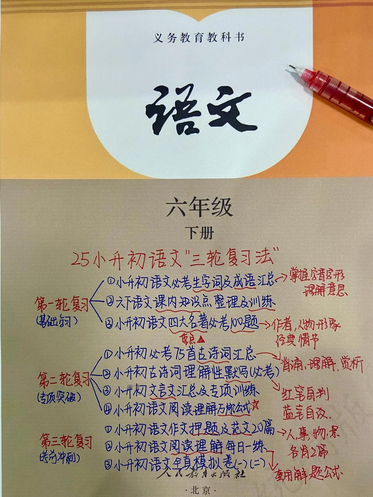 被六下家长追着问的小升初语文三轮复习规划