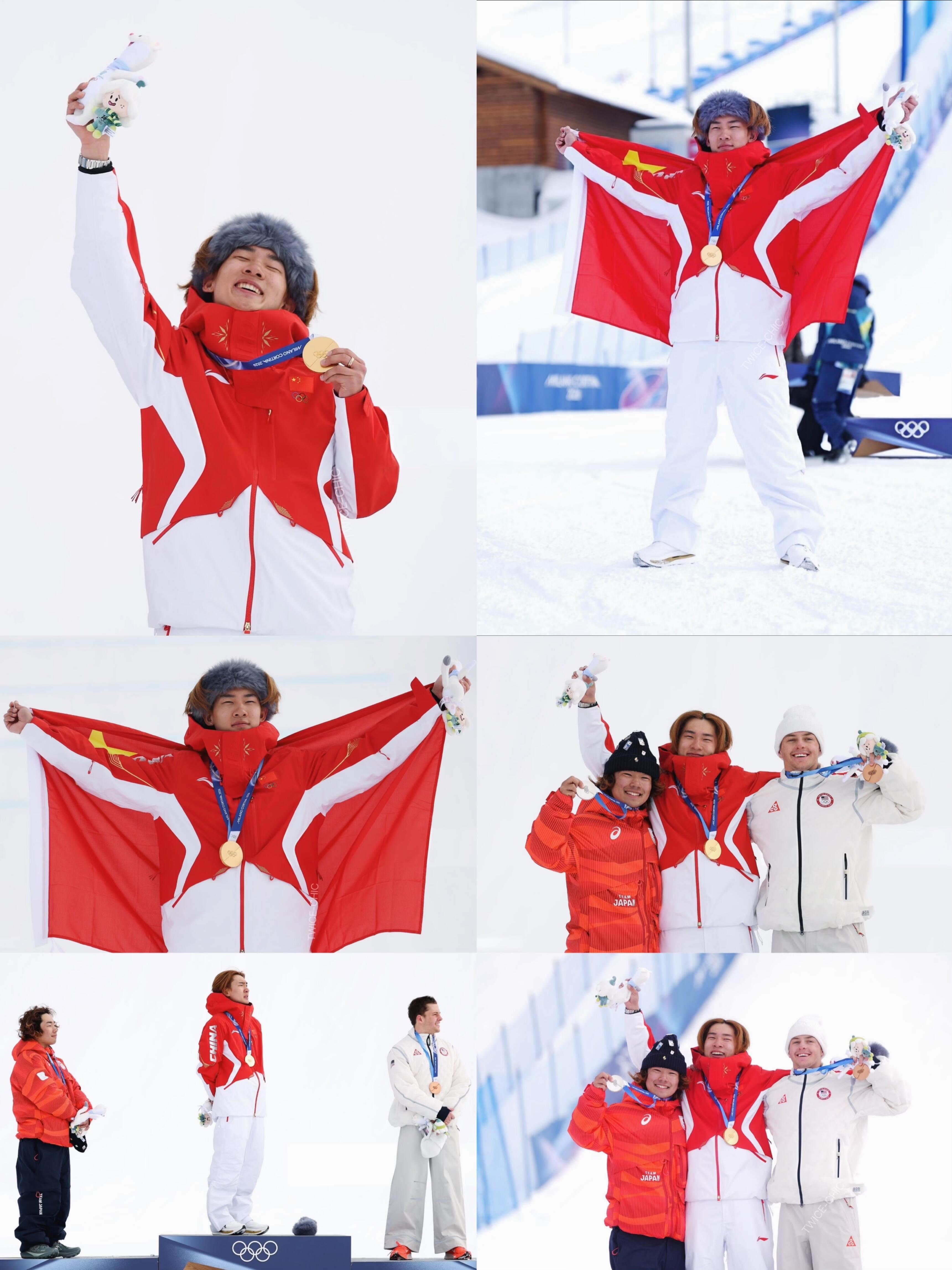 苏翊鸣中日美关系最好的一集2026米兰冬奥会，苏翊鸣拿下单板滑雪男子坡面障碍技巧