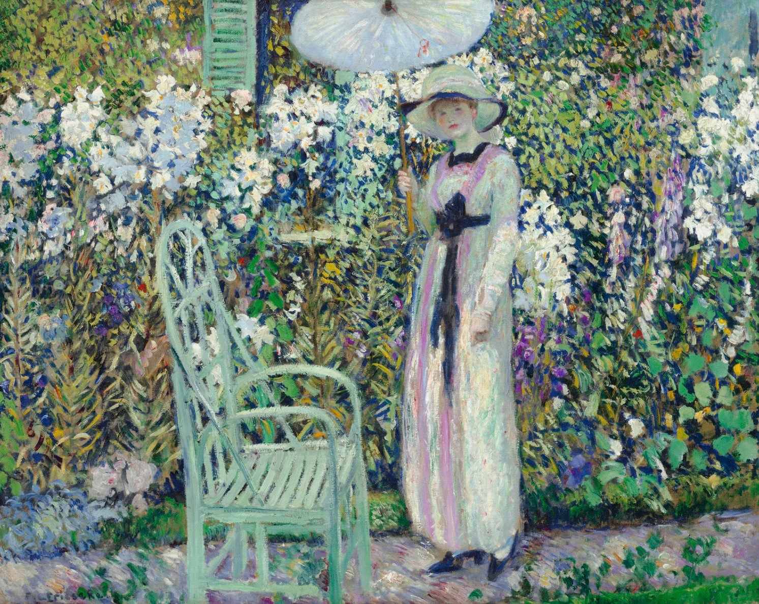 Frederick Carl Frieseke - White Lilies, 