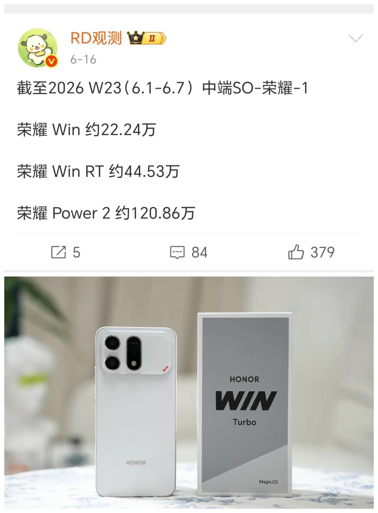 荣耀WIN系列卖得挺猛的，截至目前销量已经破了67万，在电竞机圈子里口碑相当能打