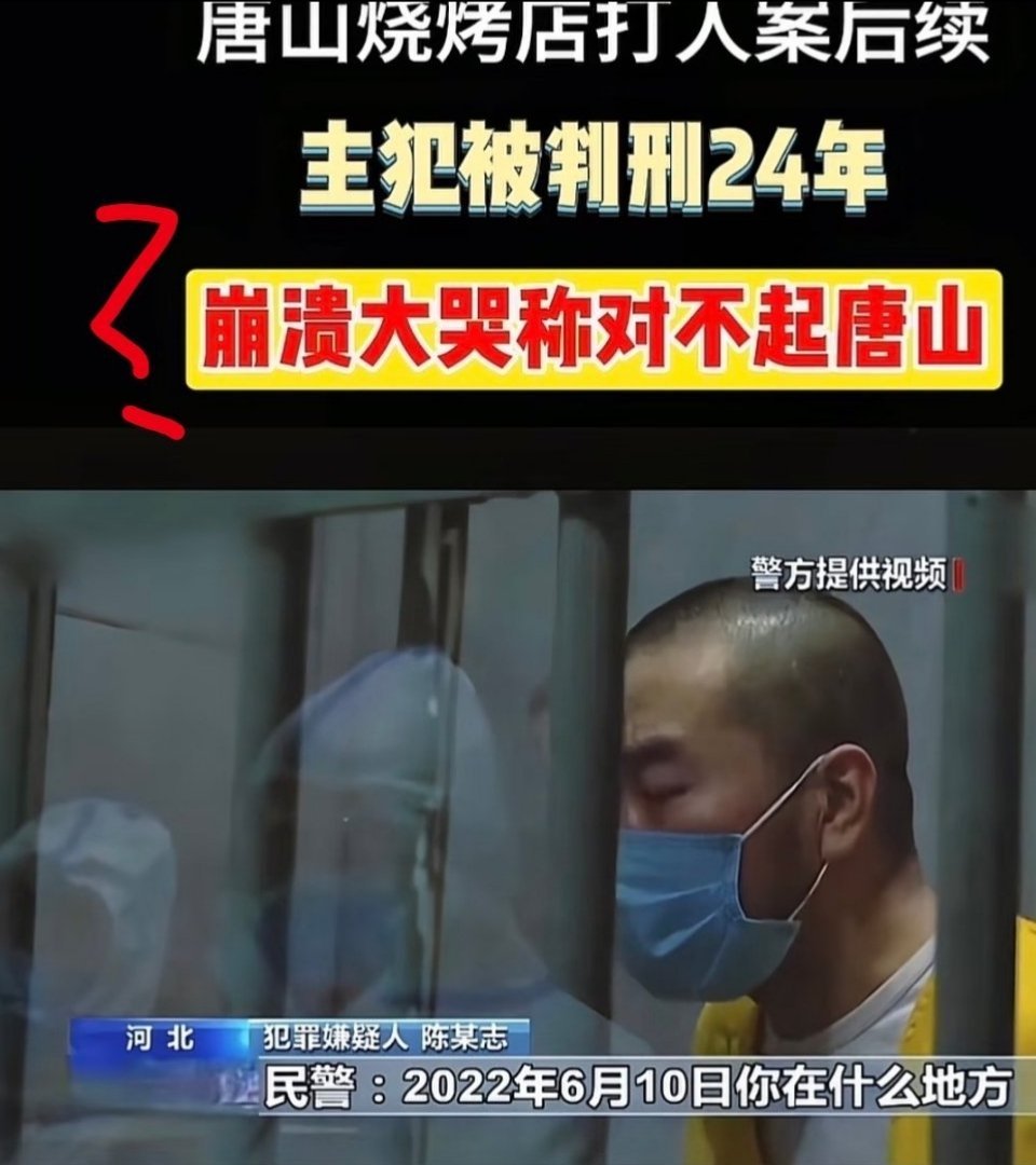 唐山烧烤店打人主犯，是个惯犯黑恶势力。从12年开始就有多项违法犯罪活动： 抢劫罪