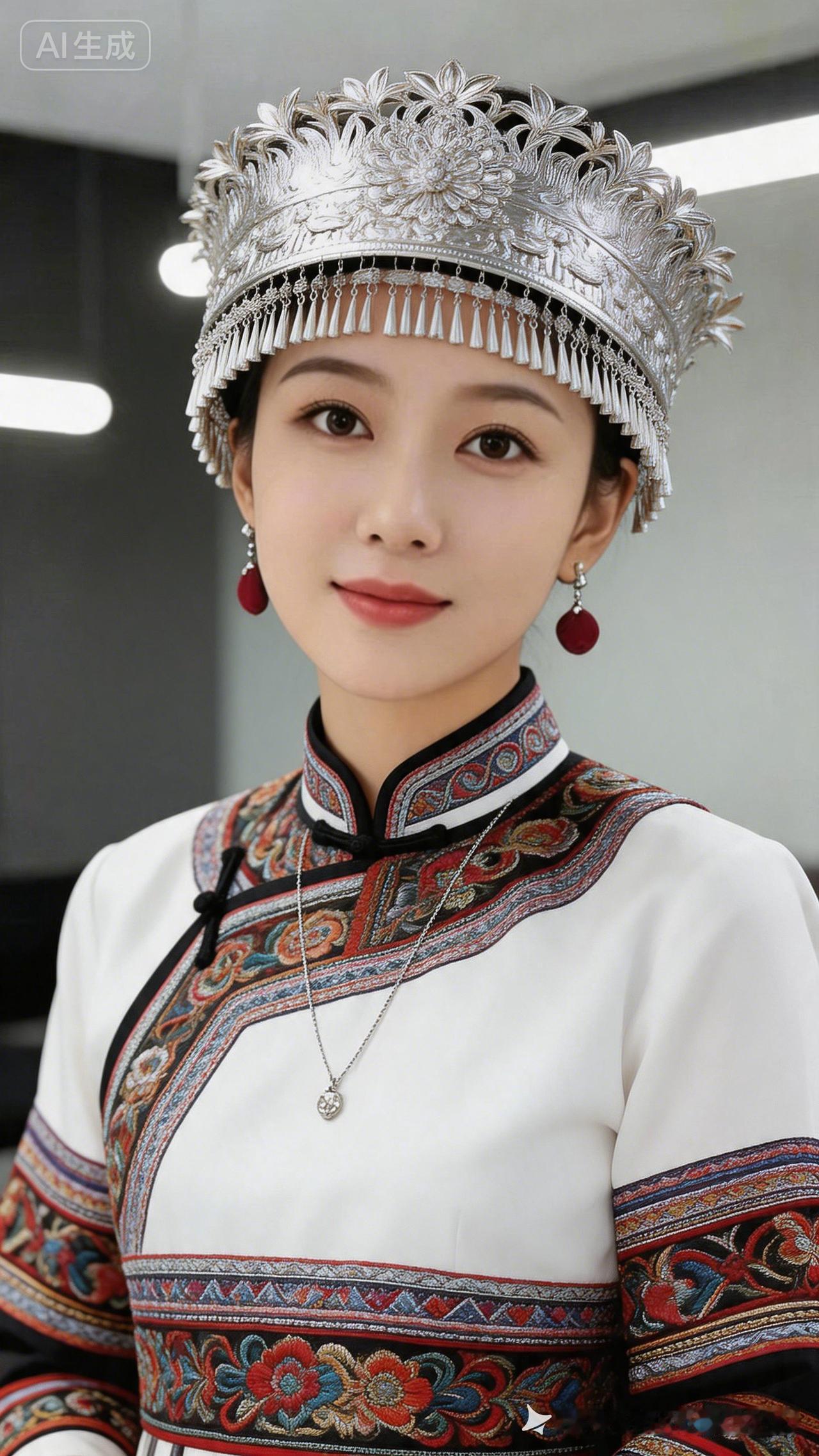 惊艳的民族风头饰，搭配精致的服饰，尽显民族风情！🌺💃🏻