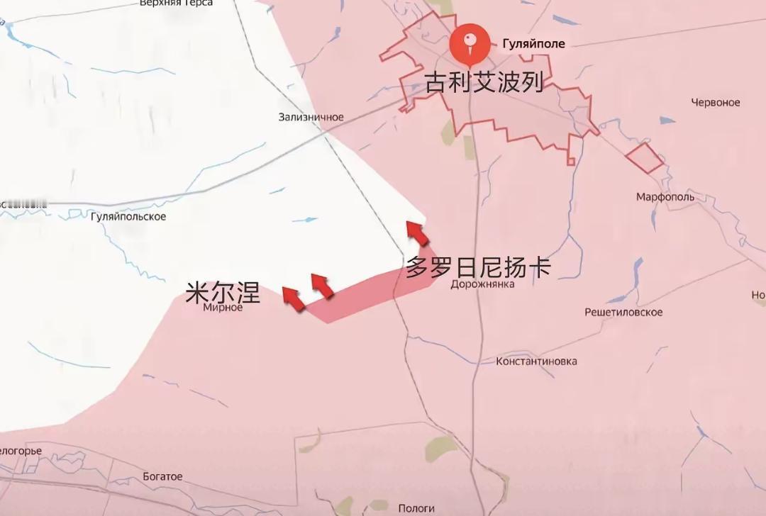 俄军东部集群在扎波罗热州古利艾波列方向发起新的进攻，控制了米尔涅和多罗日尼扬卡之