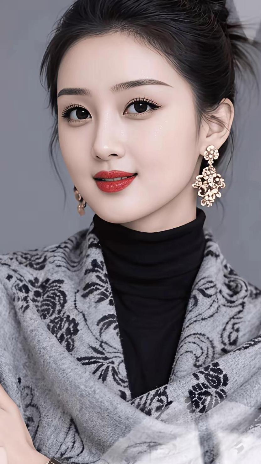 红妆美人，花枝招展。