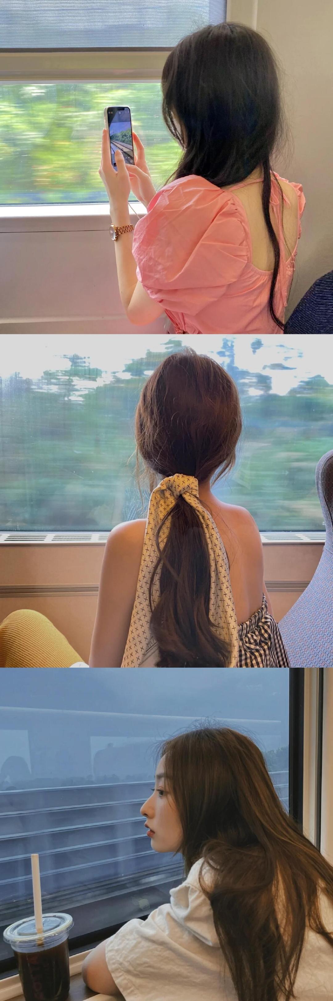 一些绝美“坐高铁”拍照姿势🚅 ​​​