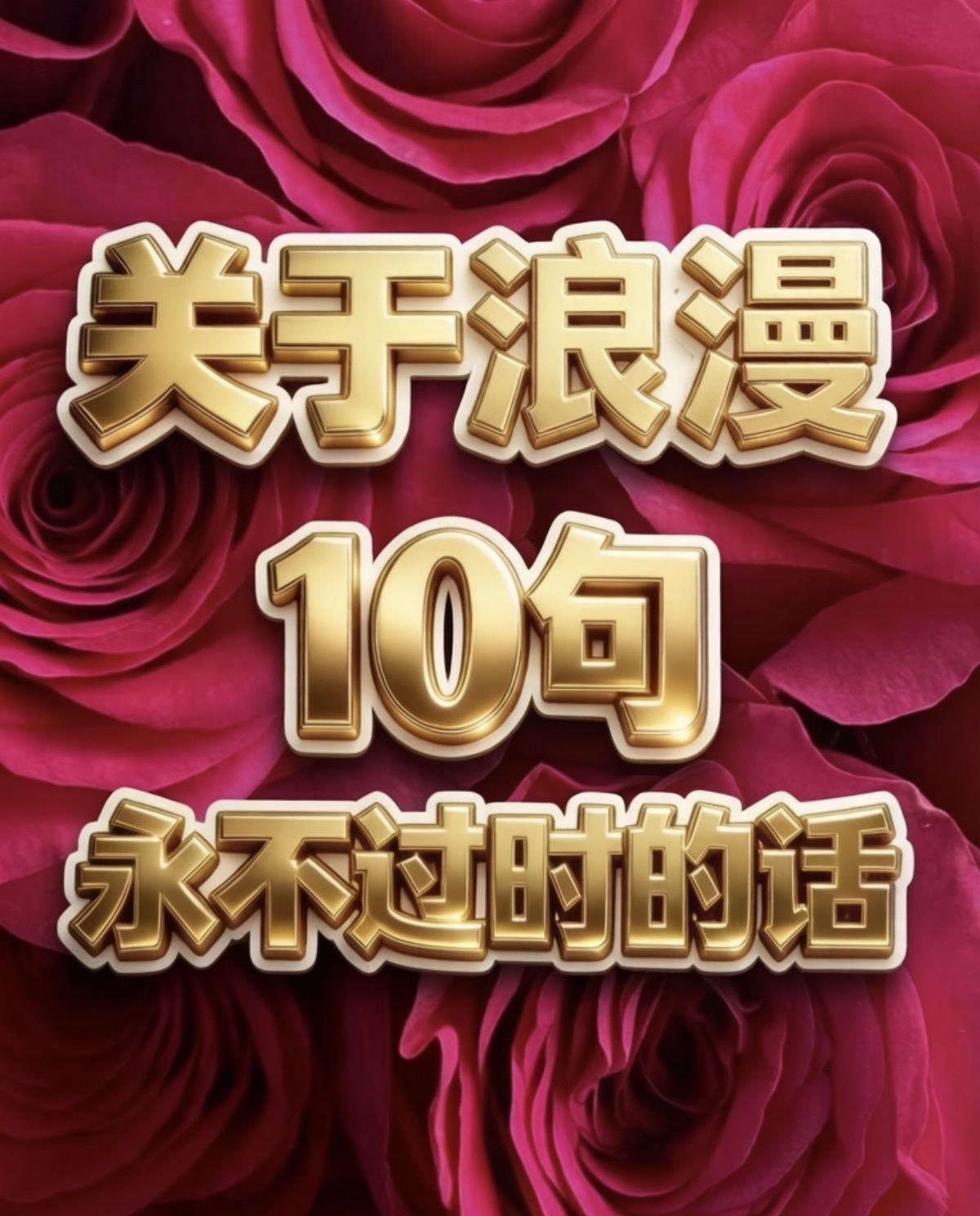 关于浪漫
10句永不过时的话

一、浪漫的真相是：
        你以为是爱情