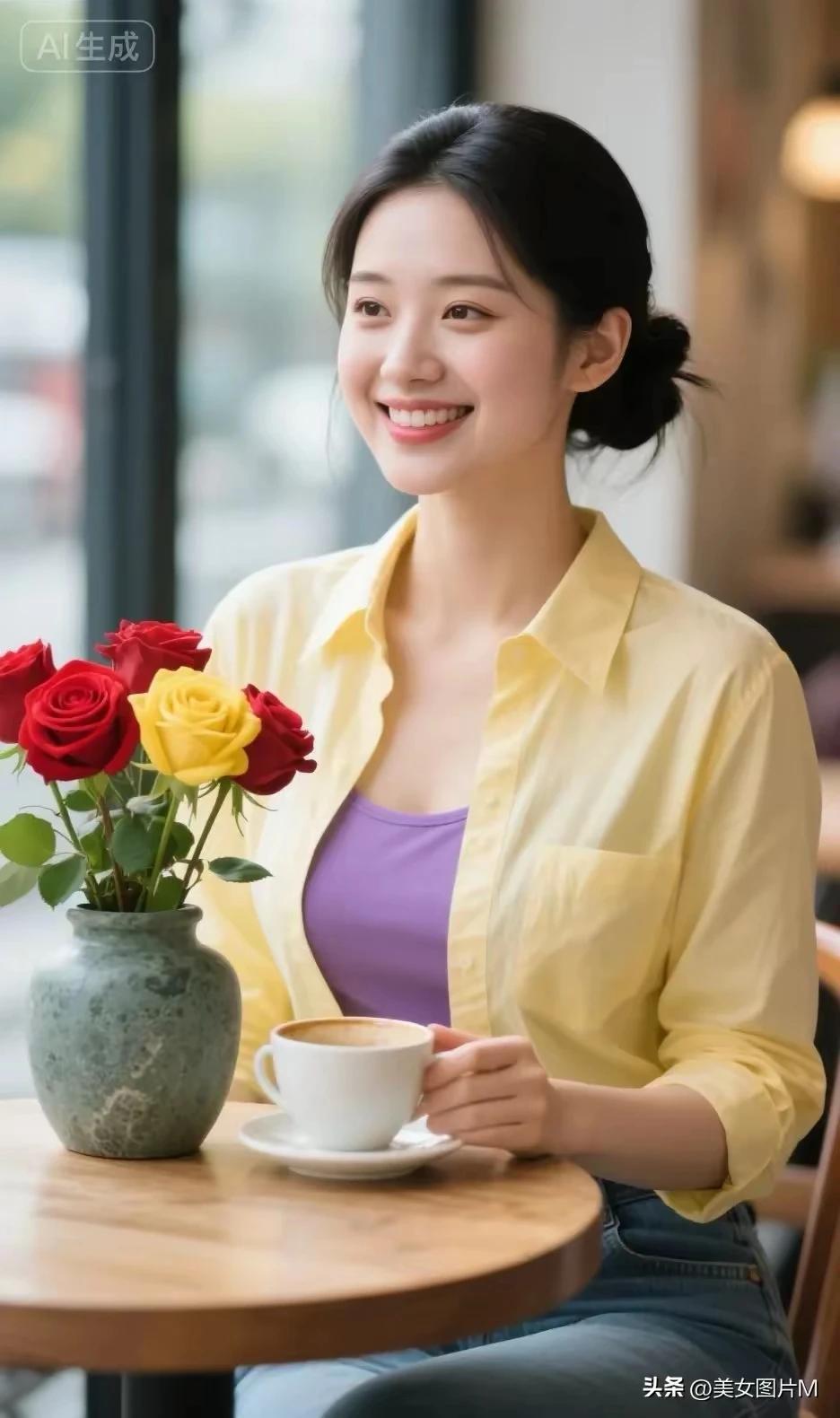 闲坐庭前花自开，
轻翻书卷养襟怀。
一生多少烦心事，
谈笑风生不再来。