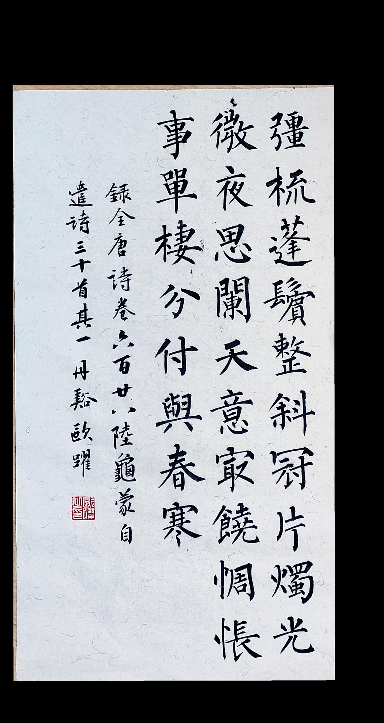 春日闲坐，与诗与花。柳体书法 传统文化写字是一种生活抖音书法热门@DOU+小助手