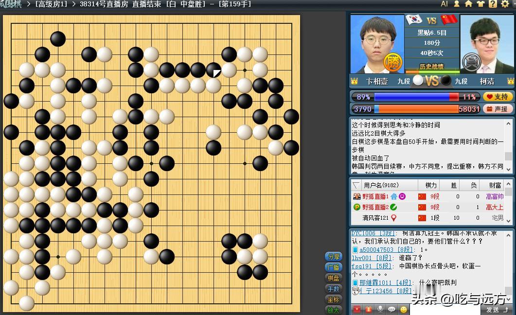 丑陋的韩国围棋。第29届LG杯世界棋王赛决赛就这么结束了，韩国卞相壹九段一局未胜