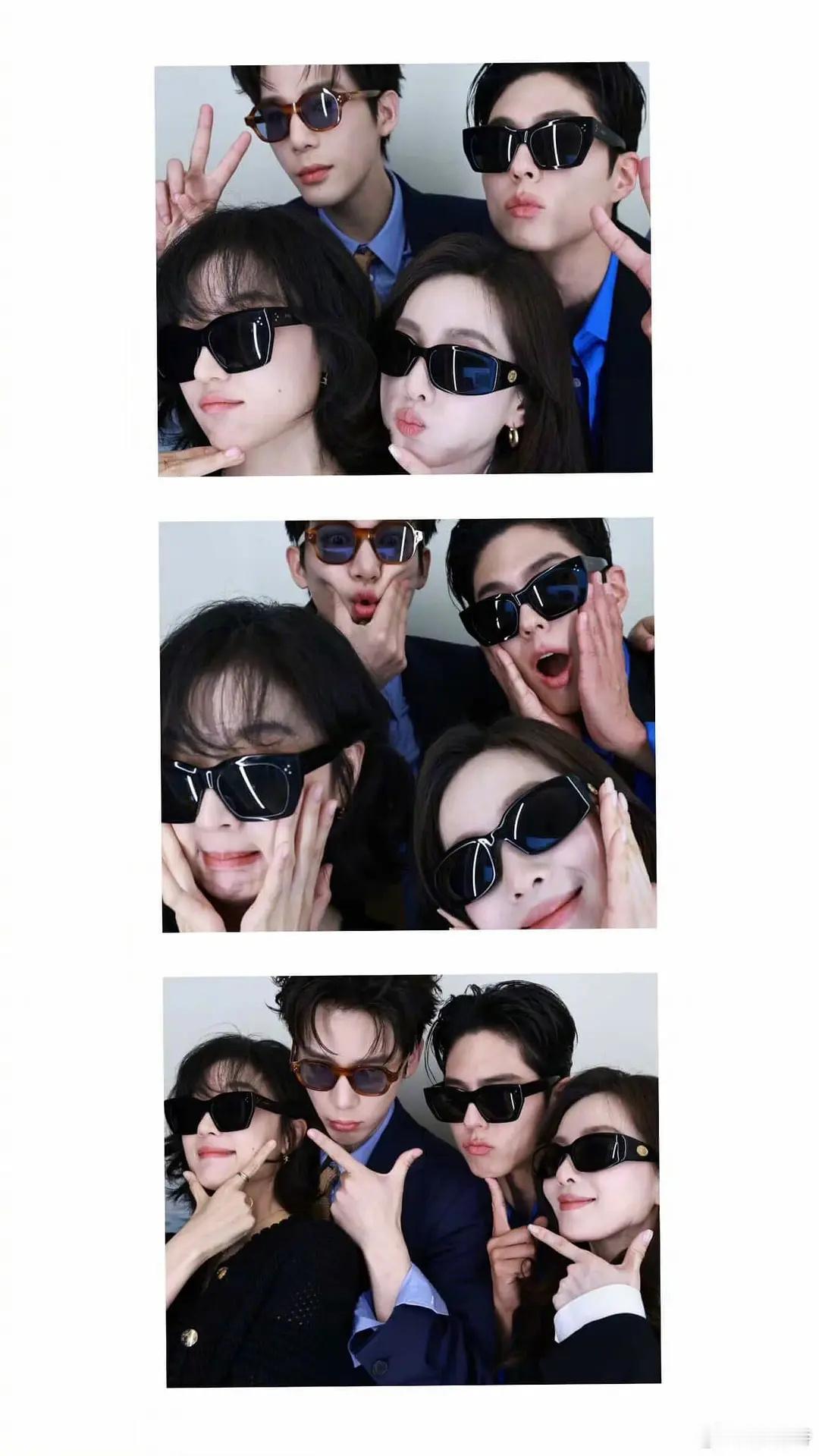 Celine活动高清合照来了📸刘诗诗、王安宇、孙千、朴宝剑合照 