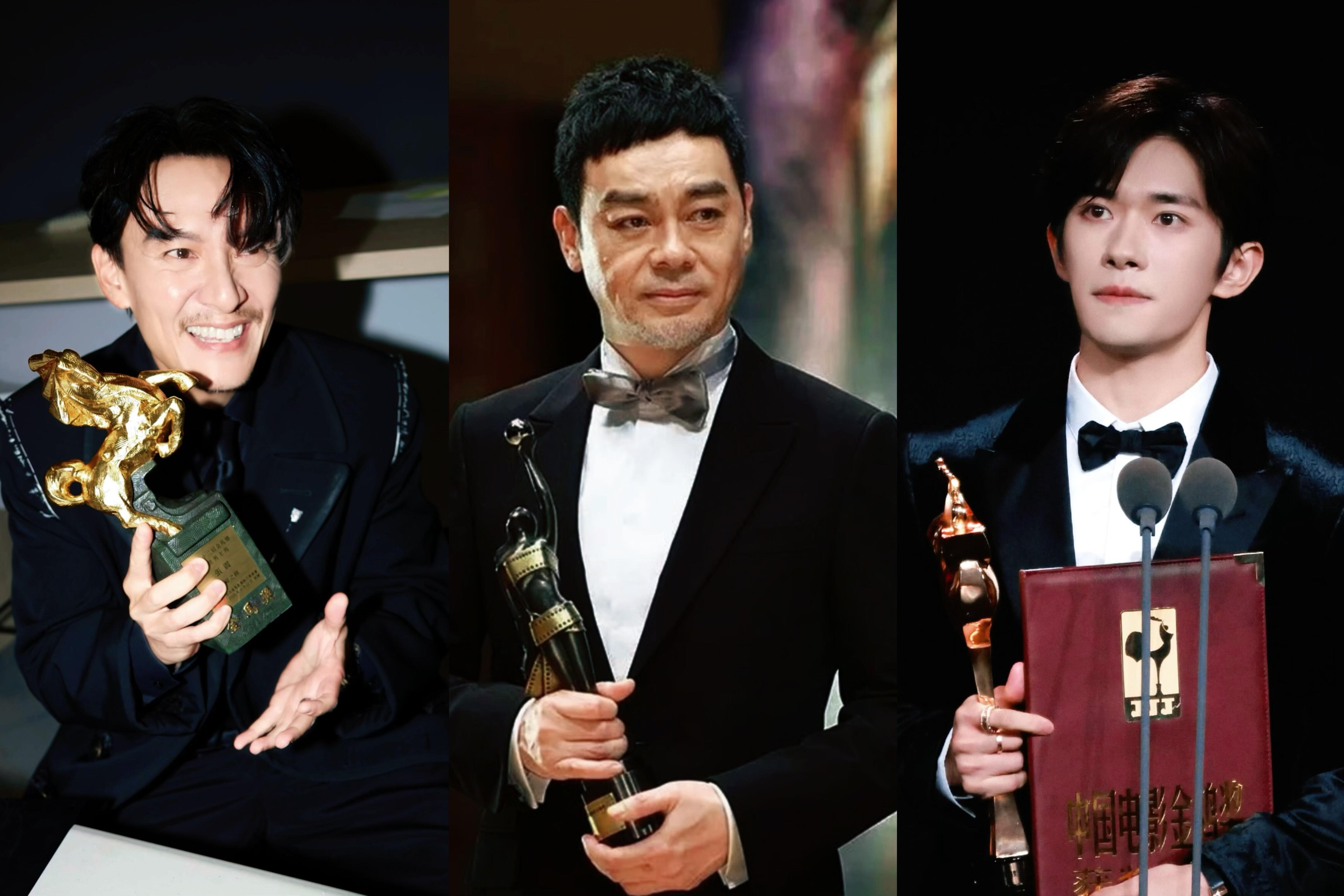 今年中国电影三金影帝获得者张   震《幸福之路》    （二封）刘青云《爸爸》 