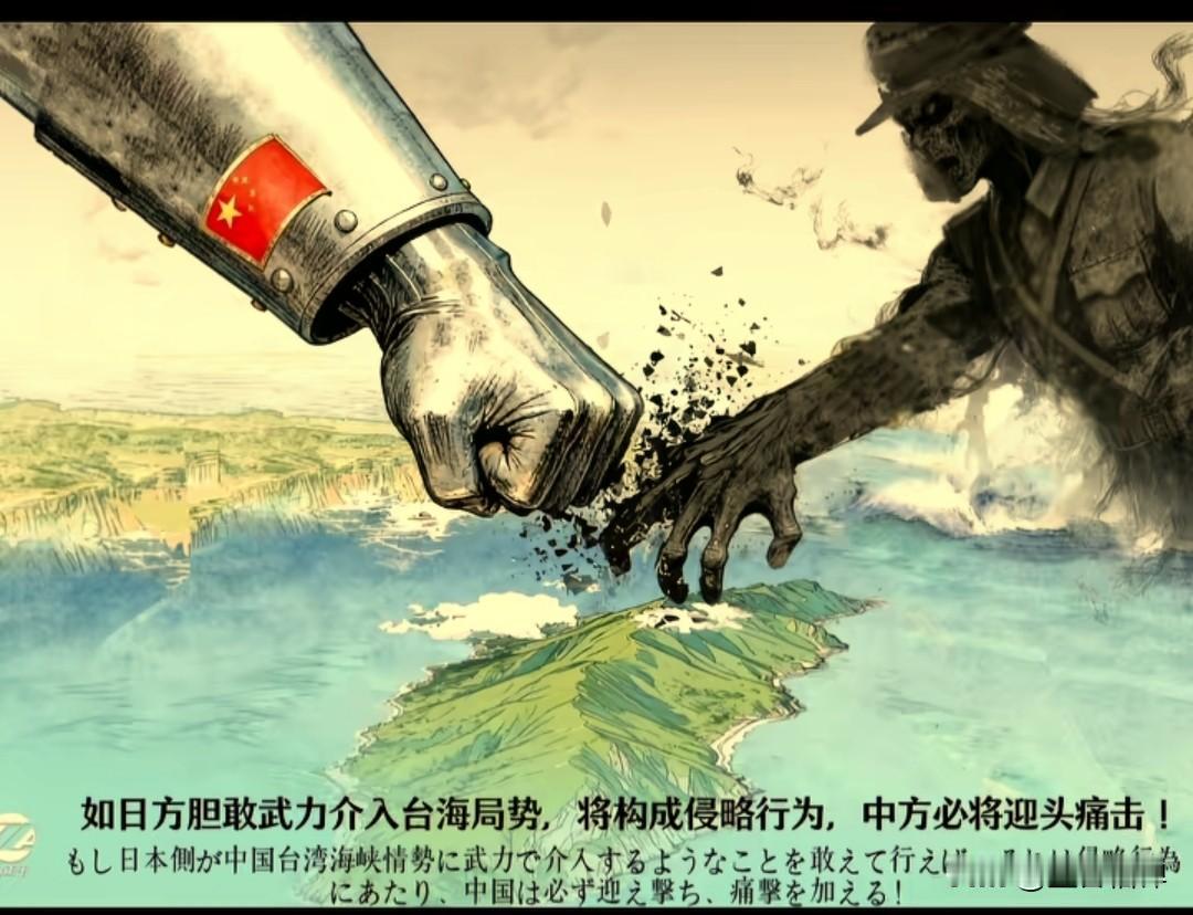 这个海报真不错，日方若敢铤而走险，必将碰得头破血流！

中华民族伟大复兴势不可挡