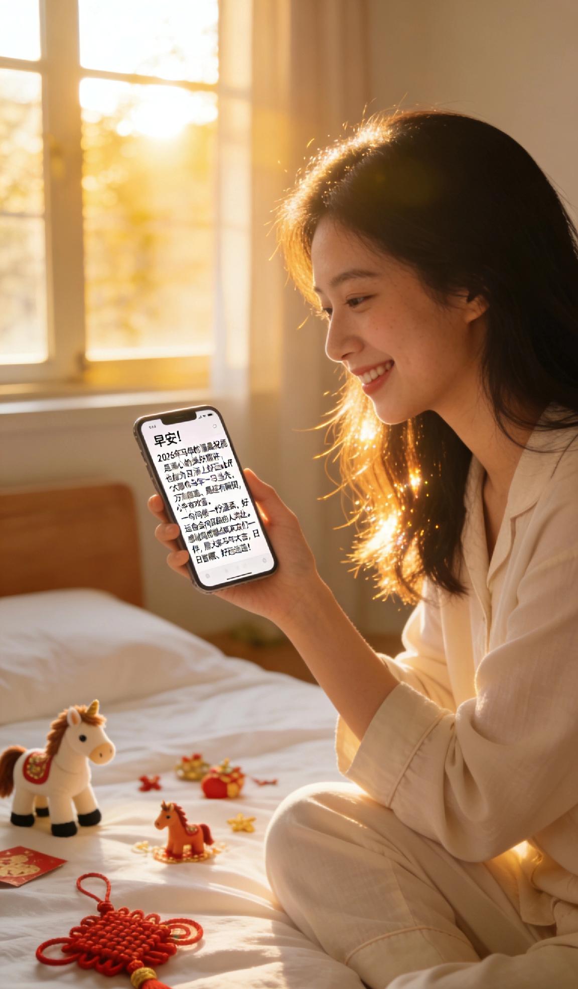 马年的清晨祝福，是满心的美好期许，也能为日子添上好运buff✨愿你马年一马当先、