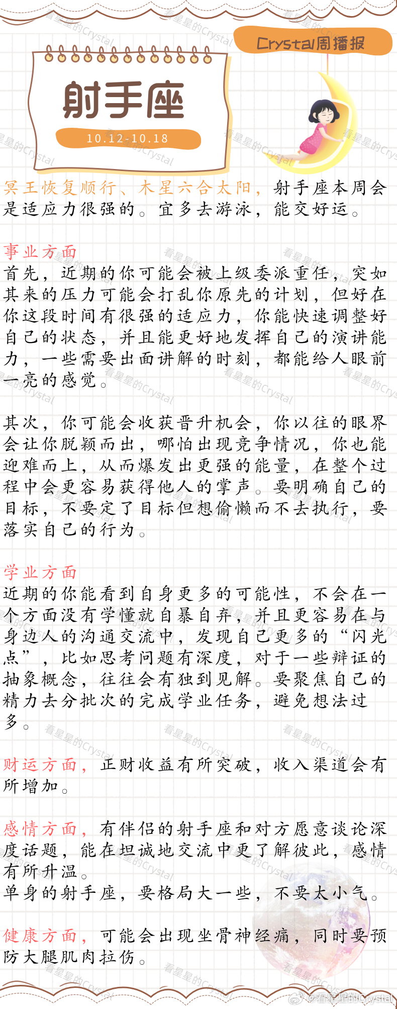 Crystal的周运[超话]星座本周顺风顺水星座       火象星座专区（10
