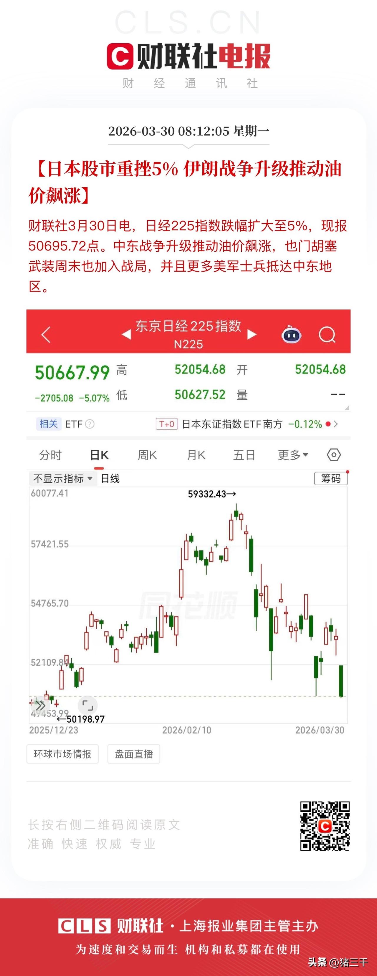 日韩股市开盘大跌！
韩国股市三星和海力士权重占比60%，
存储消息面上连续两周跌