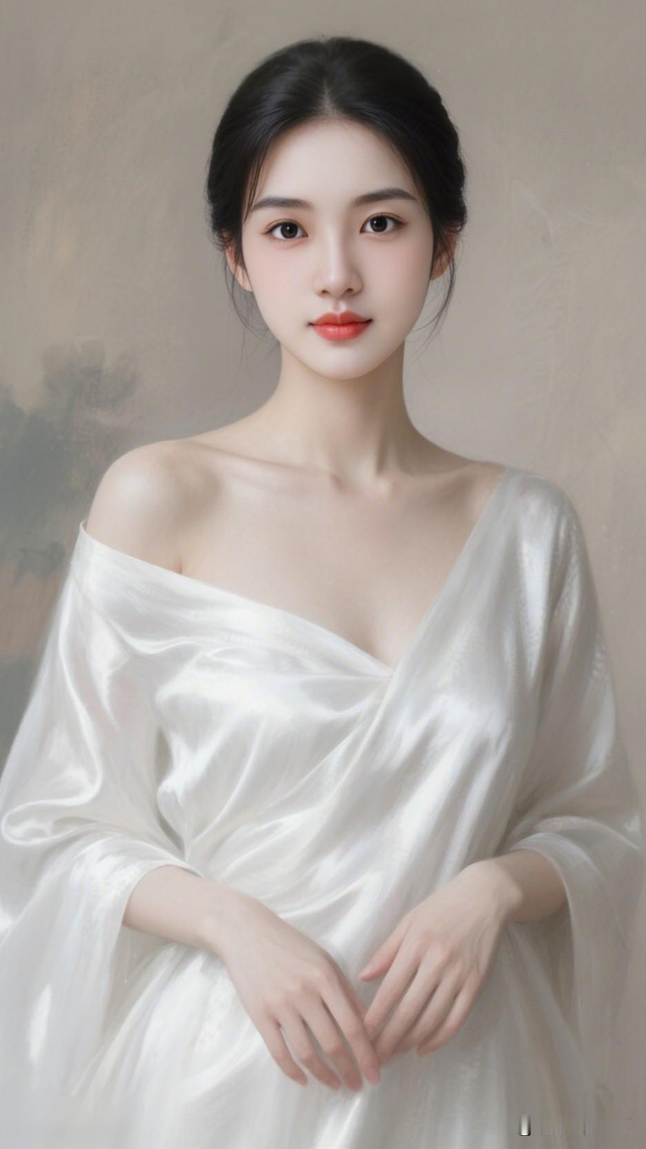 优雅气质，花裙飘逸，微笑动人。分享唯美的美照 温柔甜美的仙女，梦幻的蓝天下绽放迷