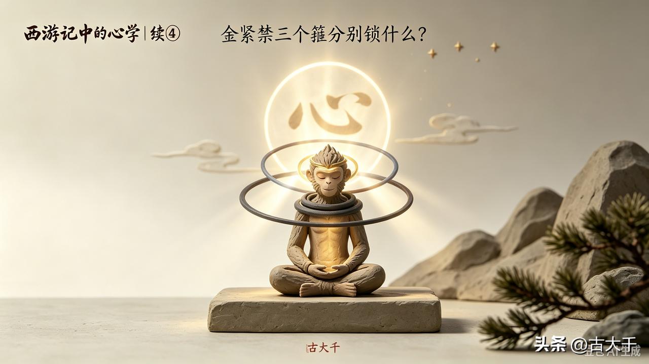 西游记中的心学（续④）：金紧禁三个箍分别锁什么？

孙悟空从五行山脱困后，拜唐僧