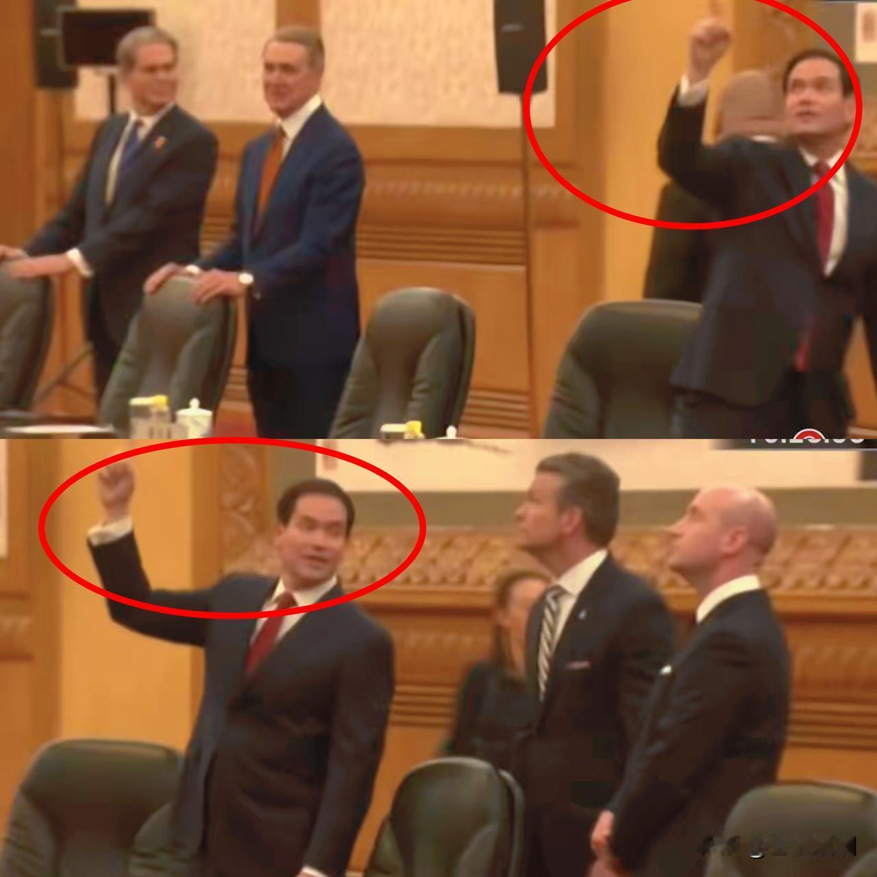 鲁比奥惊叹人民大会堂的状观，他这是第一次来中国！