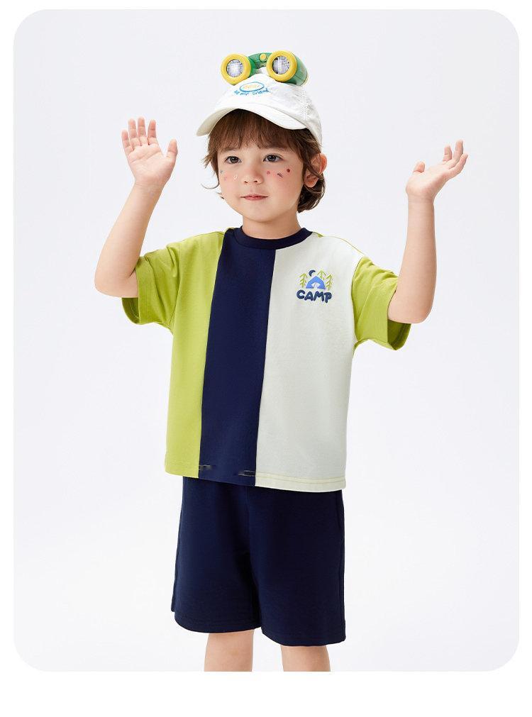 MQDmini 2026夏装新品，专为小潮男打造的清凉两件套！精选高支精梳棉，触