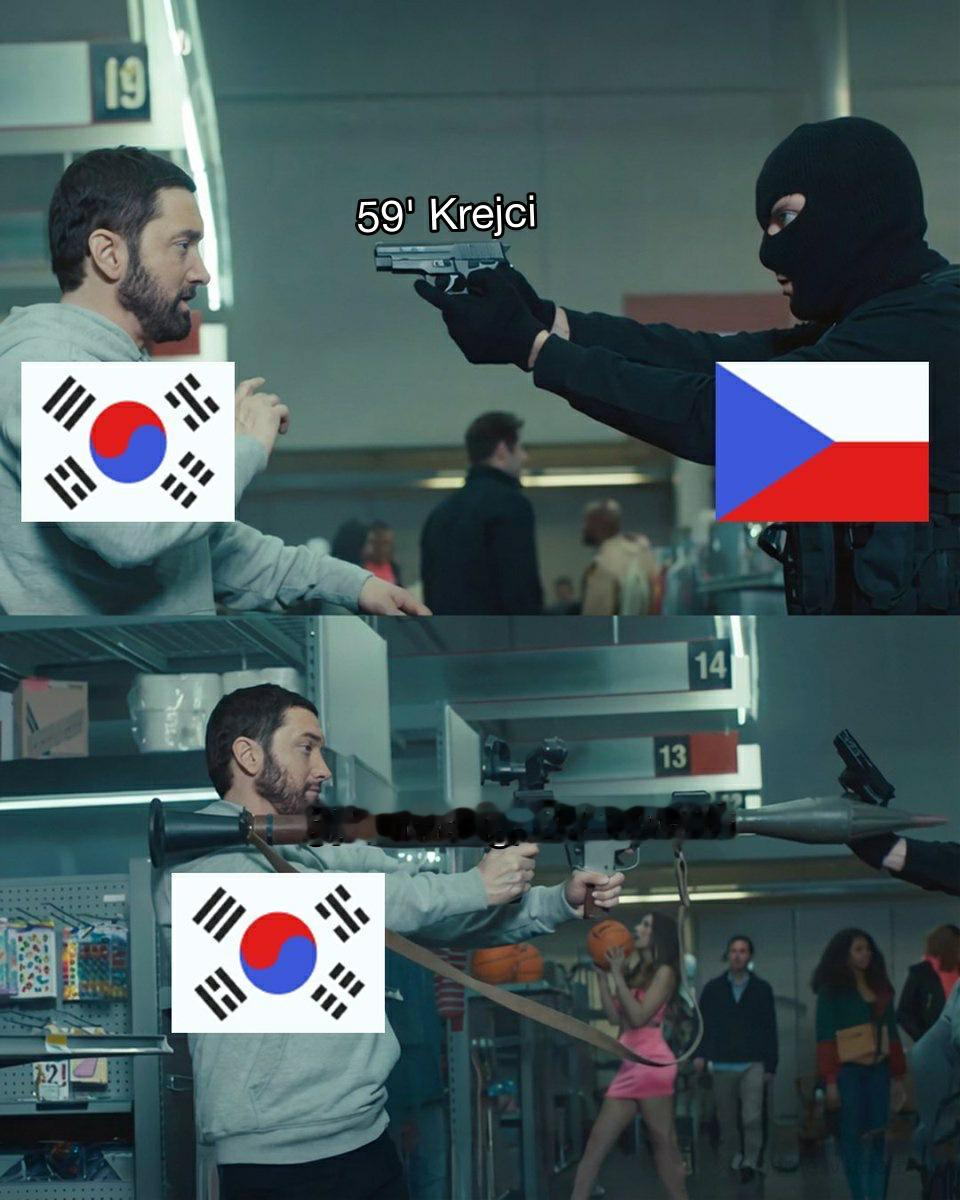 哈哈哈~~今天世界杯2026美加墨世界杯韩国2比1捷克韩国vs捷克be like