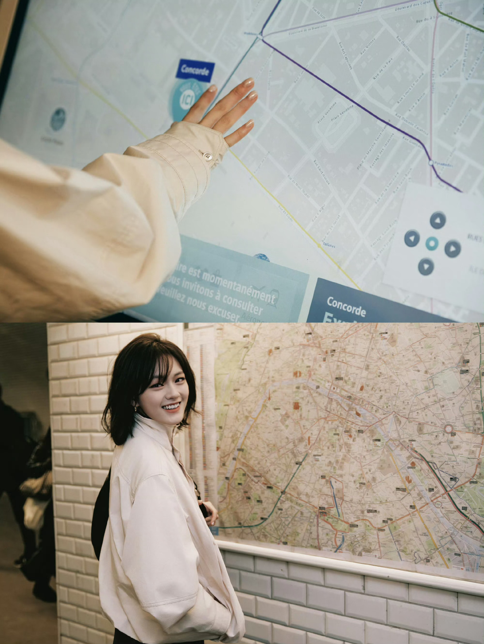 文淇 in Lemaire 🚉🗺️  今日看秀造型图，巴黎 地铁 文淇… 文