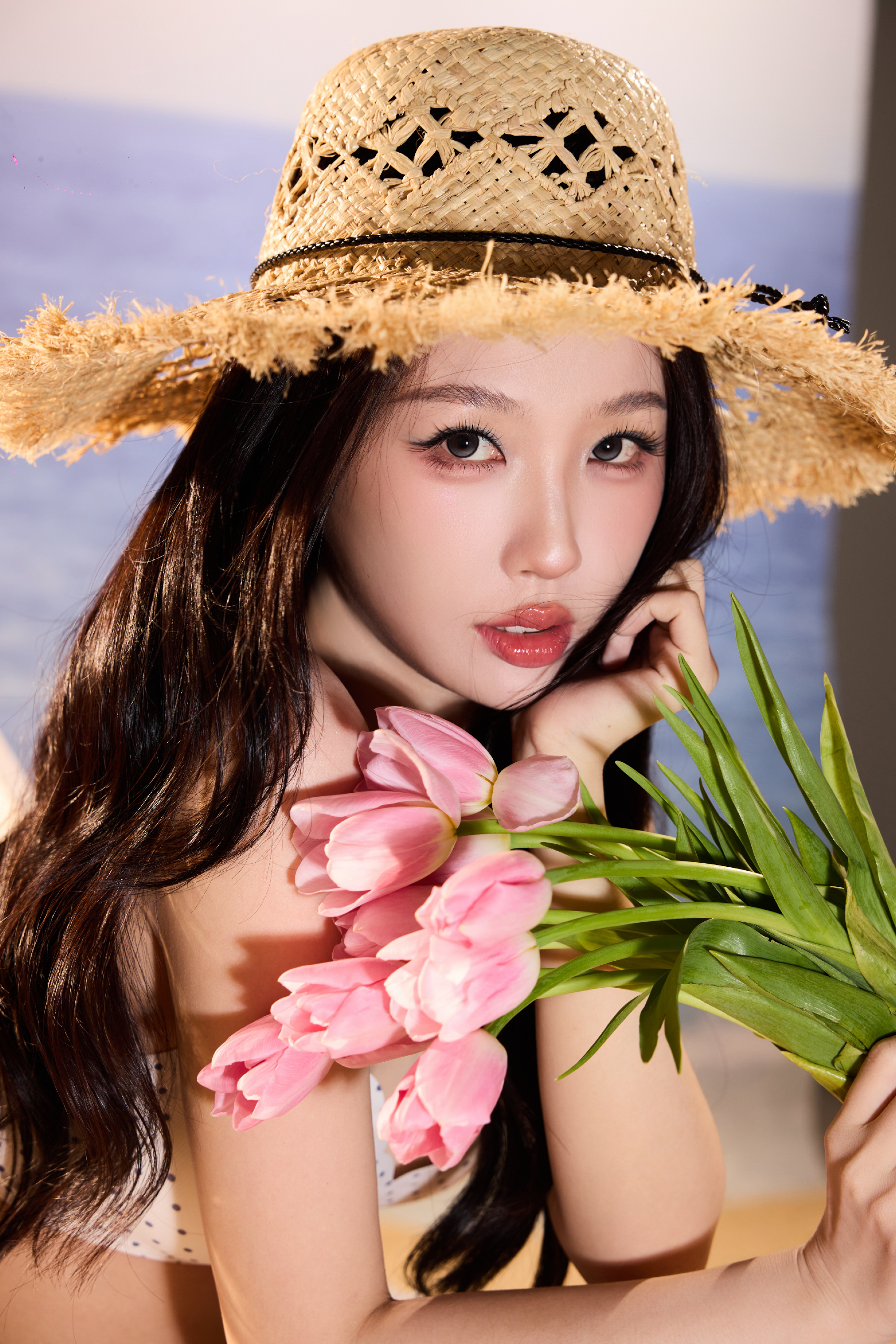 虞书欣今日直播活动造型出图好夏日好清新的一组 