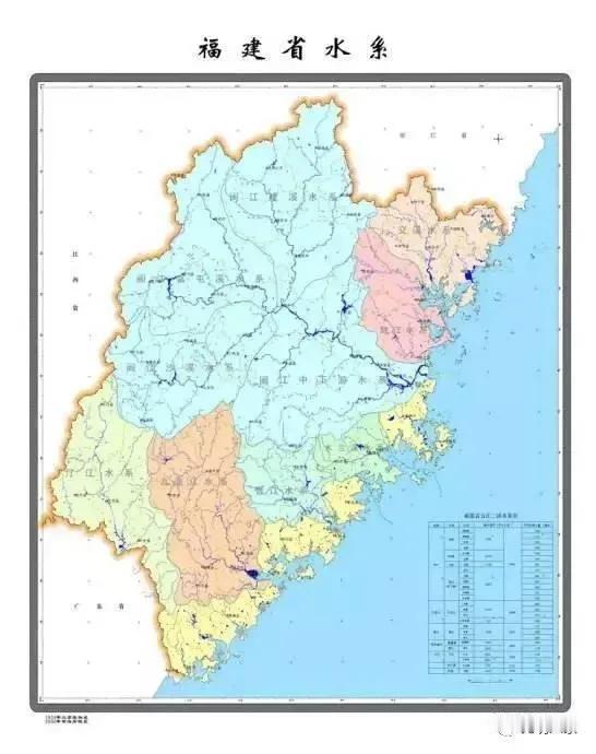 福建的江、溪流域集锦
1闽江577公里（南平、三明、福州）。
2沙溪319公里（