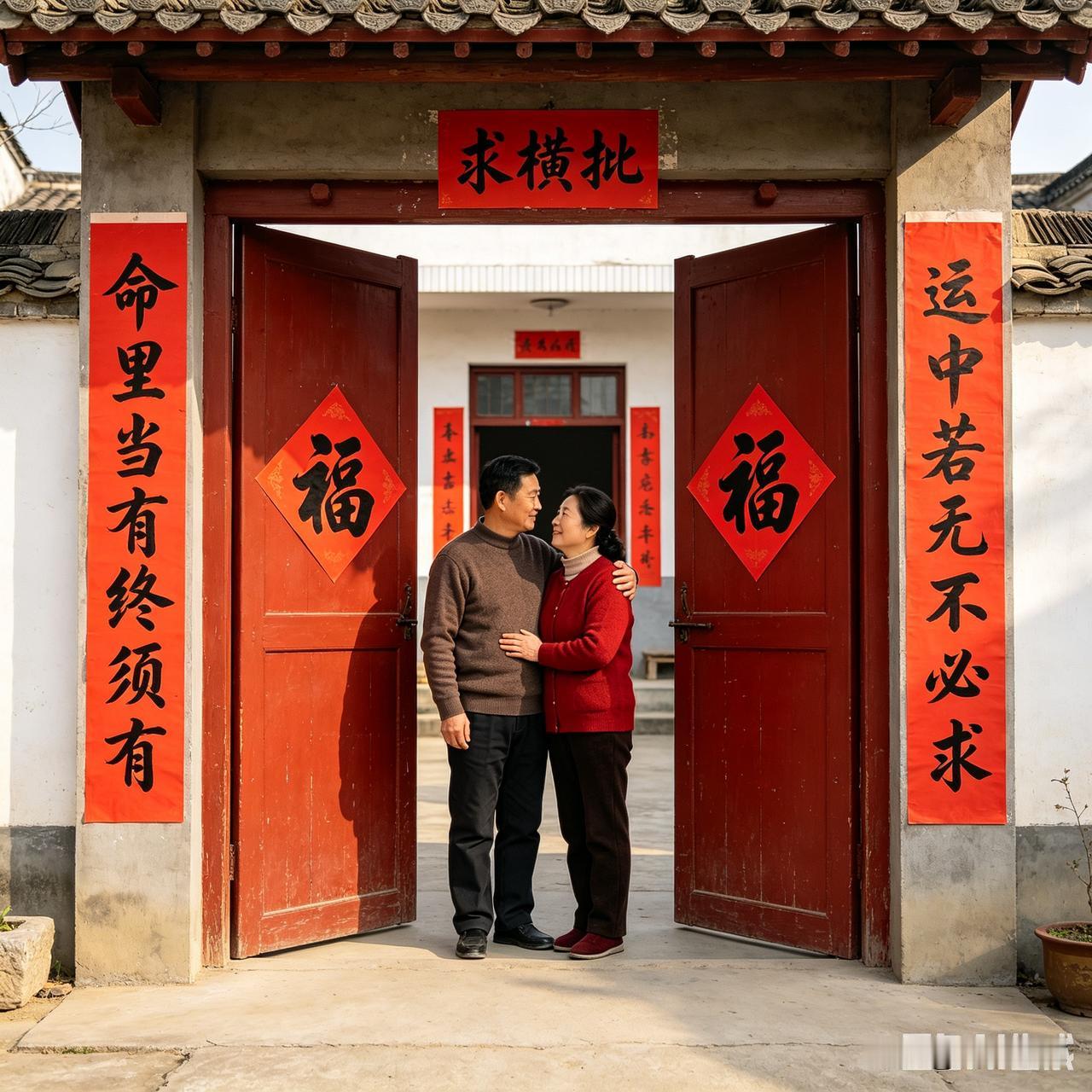 上联：命里当有终须有
下联：运中若无不必求
 
这副联透着对世事的通透，“终须有