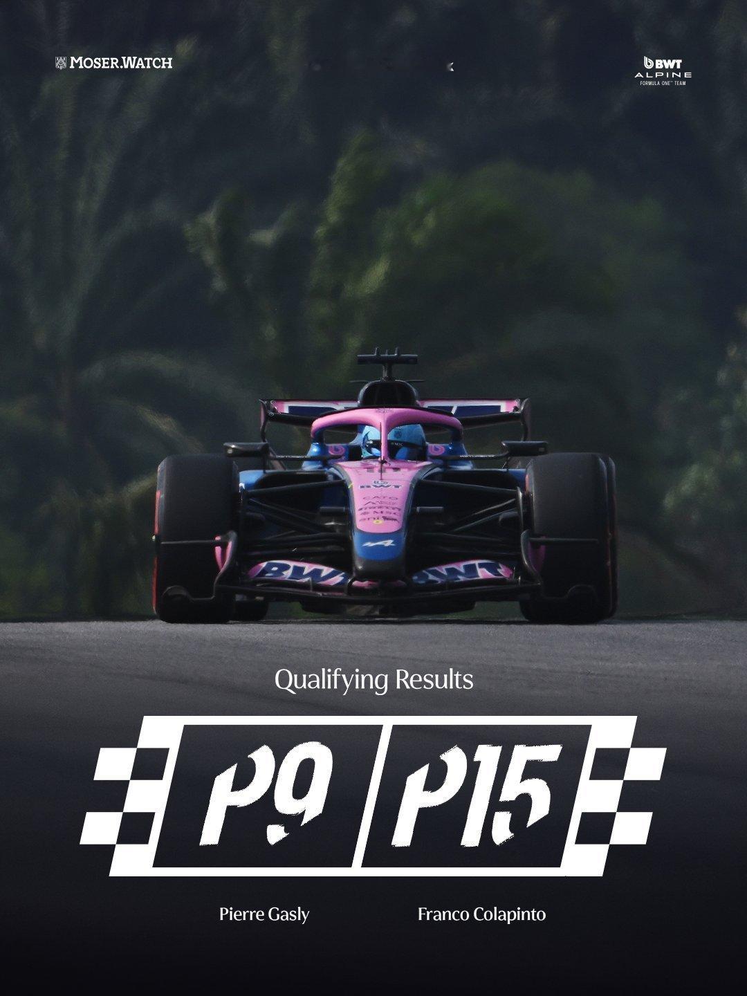 AlpineF1[超话]2026f1巴林大奖赛雪邦站 排位赛成绩 ​​​