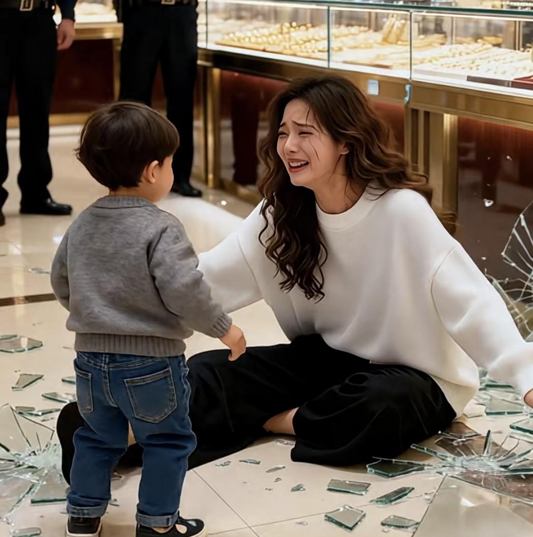 “女子抱着灭火器奔跑，却不是去救火”
为寻回丢失的孩子，
母亲情急之下砸了金店货