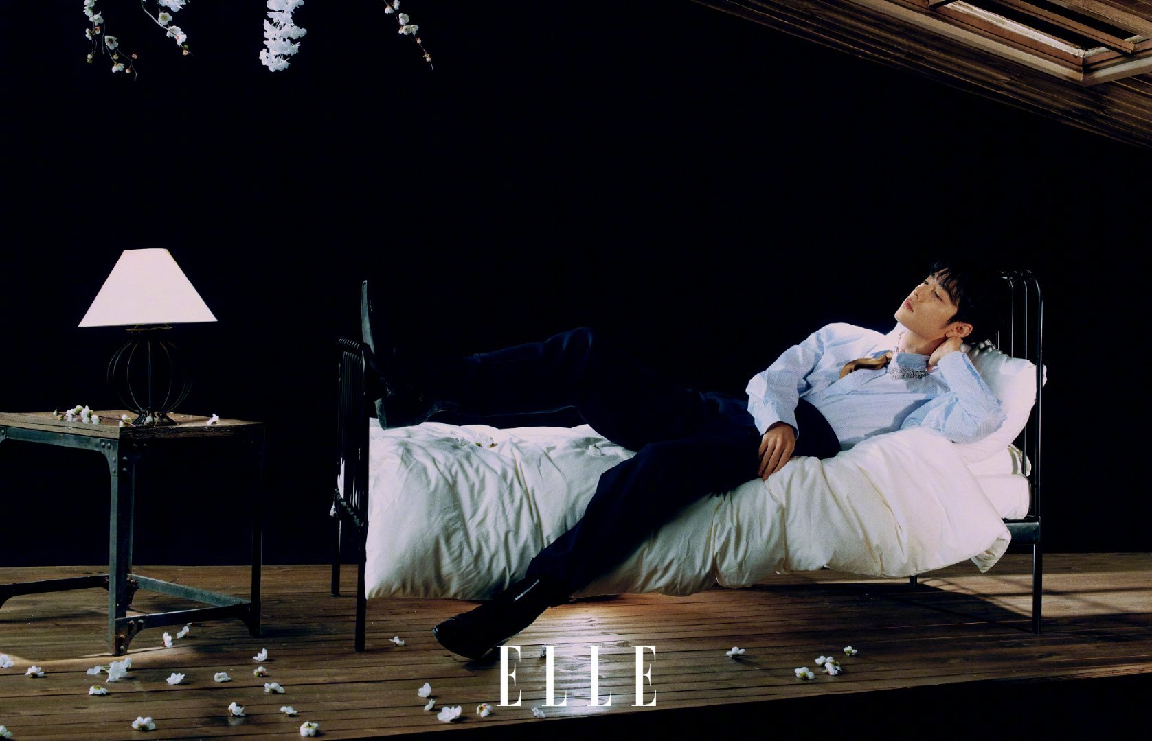肖战的ELLE开年刊封面来袭，带来了一场绝美的四季视觉盛宴。他身着顶级华服，把春