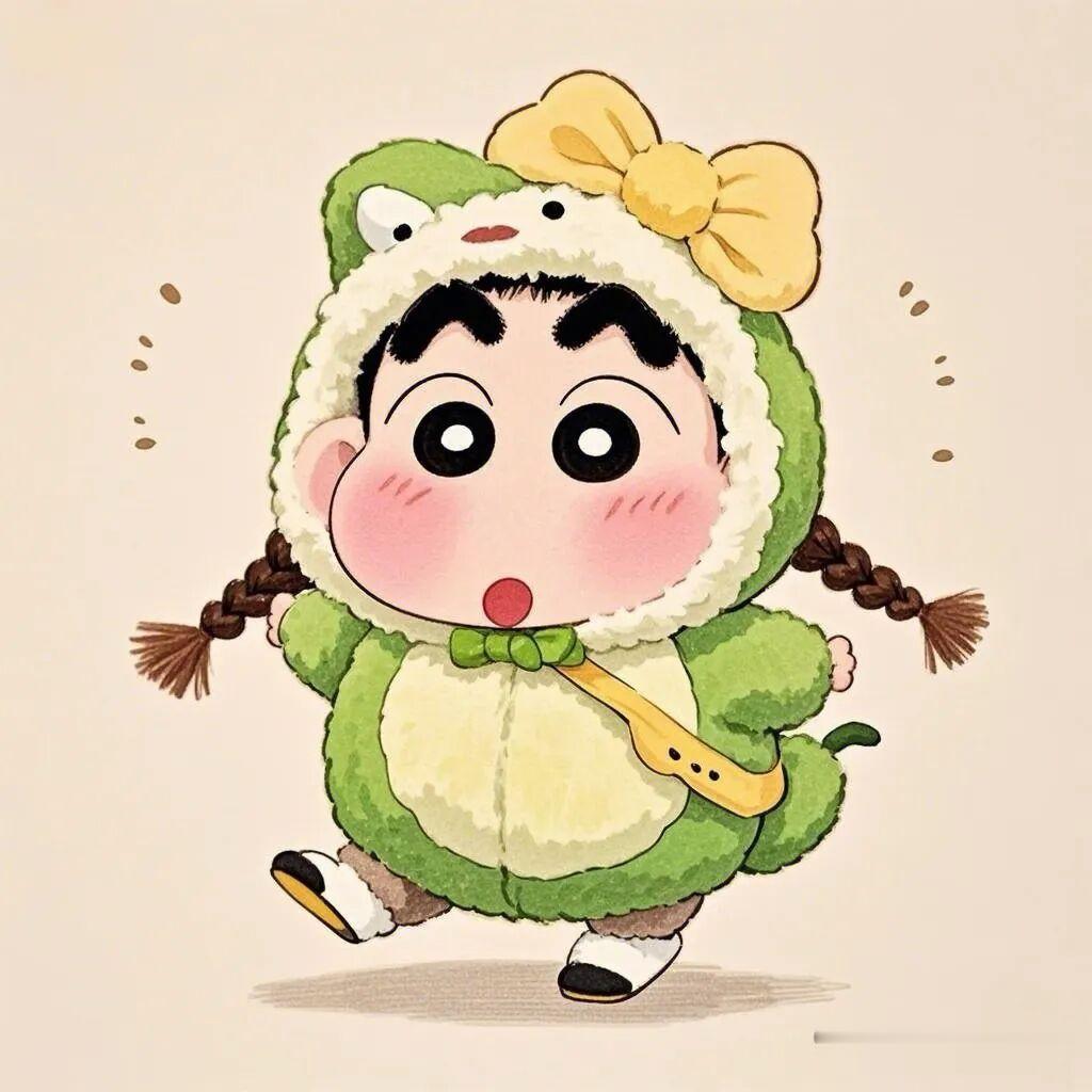 蜡笔小新版水果头像