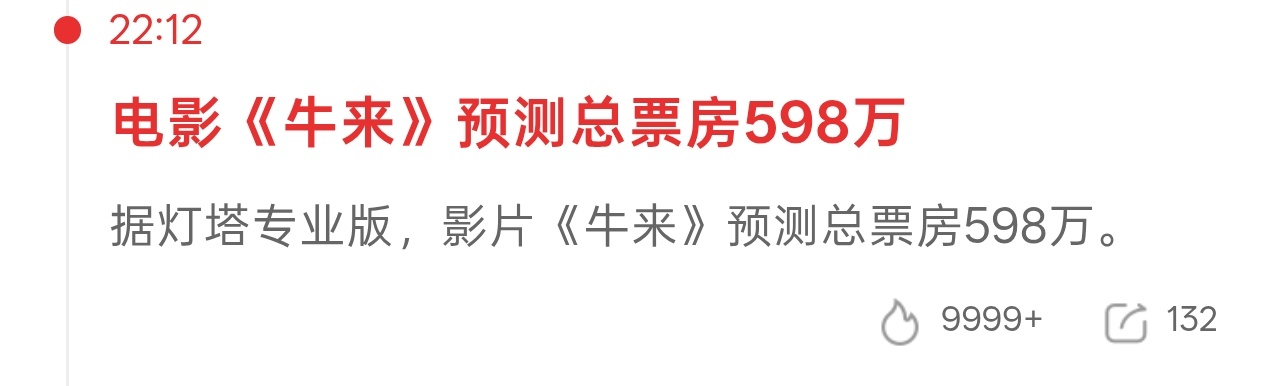 牛来票房预测全是咱们a股人支持的从2天前的7000票房 直接到了200w票房预测