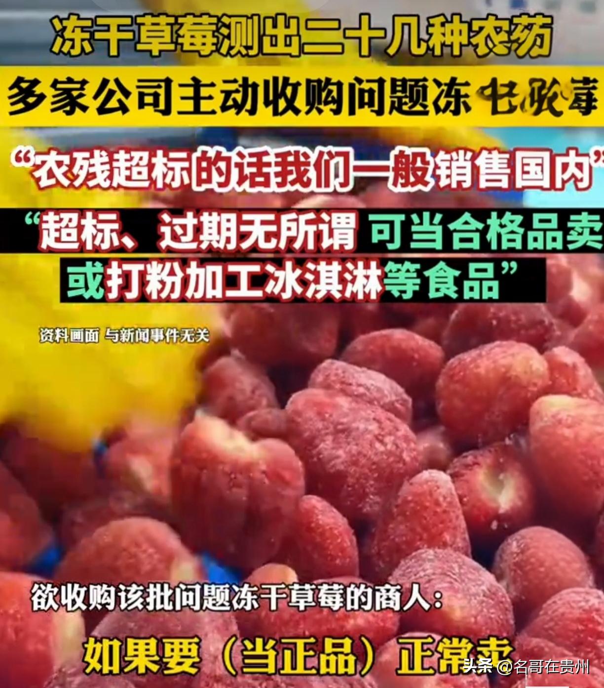 冻干草莓检出14倍重金属！收购商：过期照收，打粉给你做冰淇淋！

你敢信？咱们花