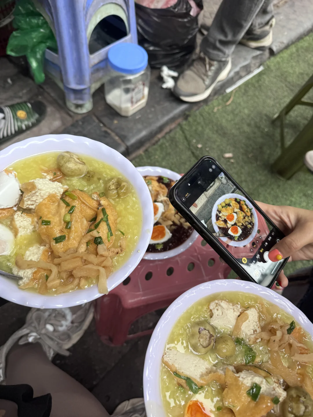 越南🇻🇳河内 爱死河内古街的豆腐粥了