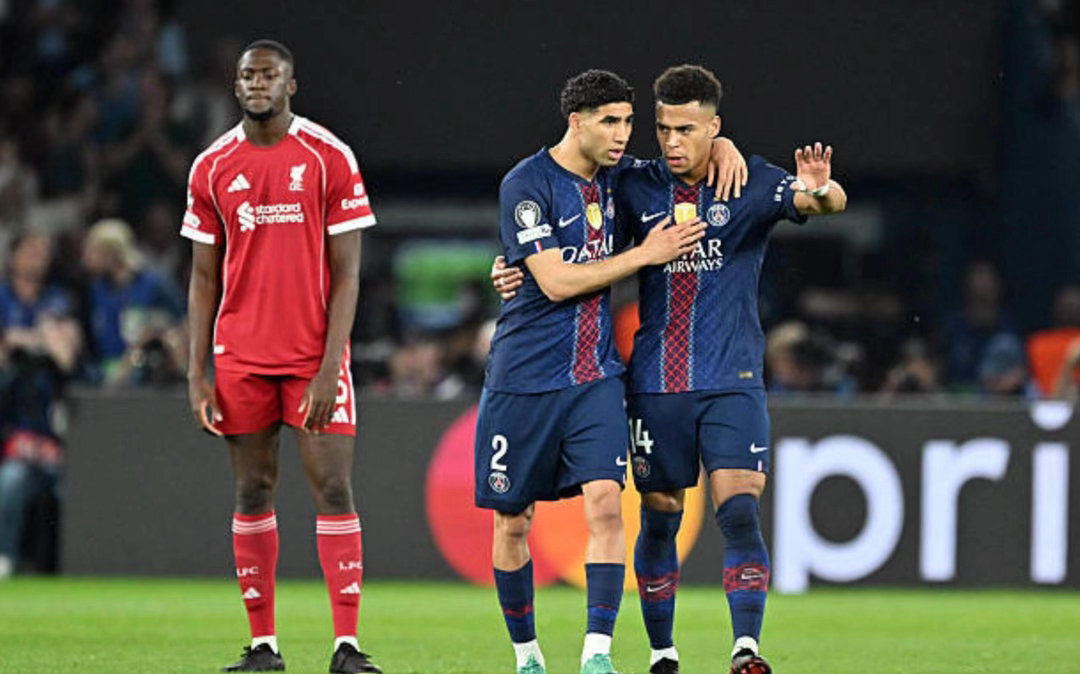 4月9日欧冠1/4决赛首回合，巴黎圣日耳曼对阵利物浦，巴黎2-0胜出。第11分钟