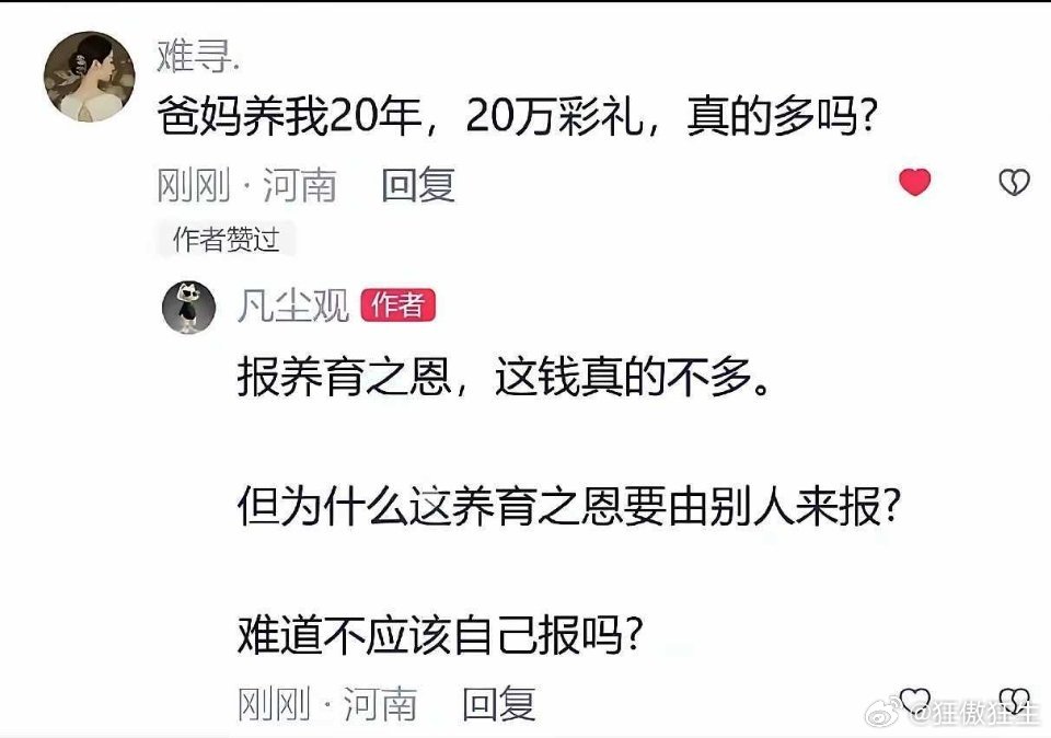 养育之恩应该是自己报，而不是用对象的钱财来报，报恩，也不能仅用钱来衡量。 