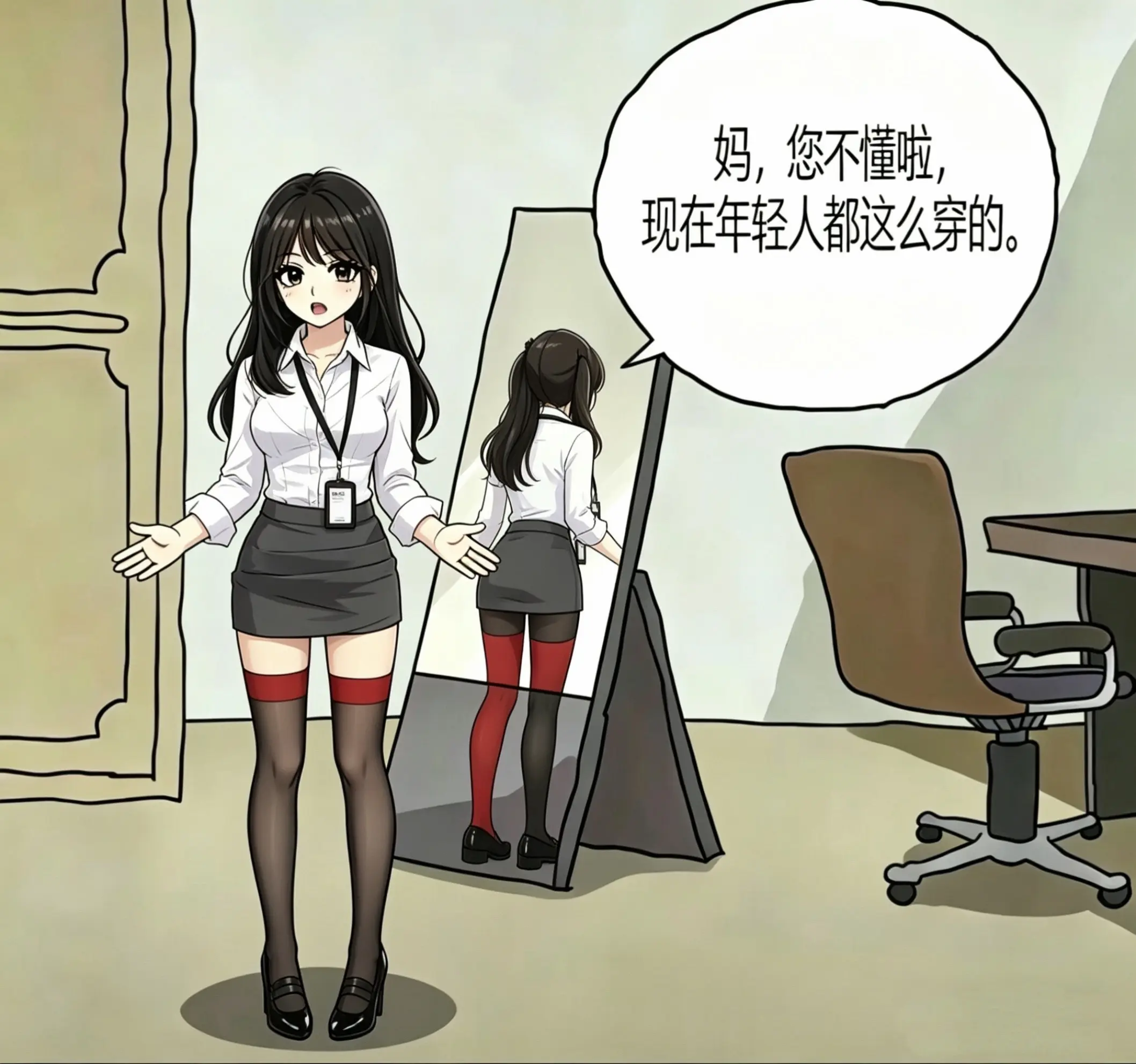 妈 您不懂啦 现在年轻人都这么穿。