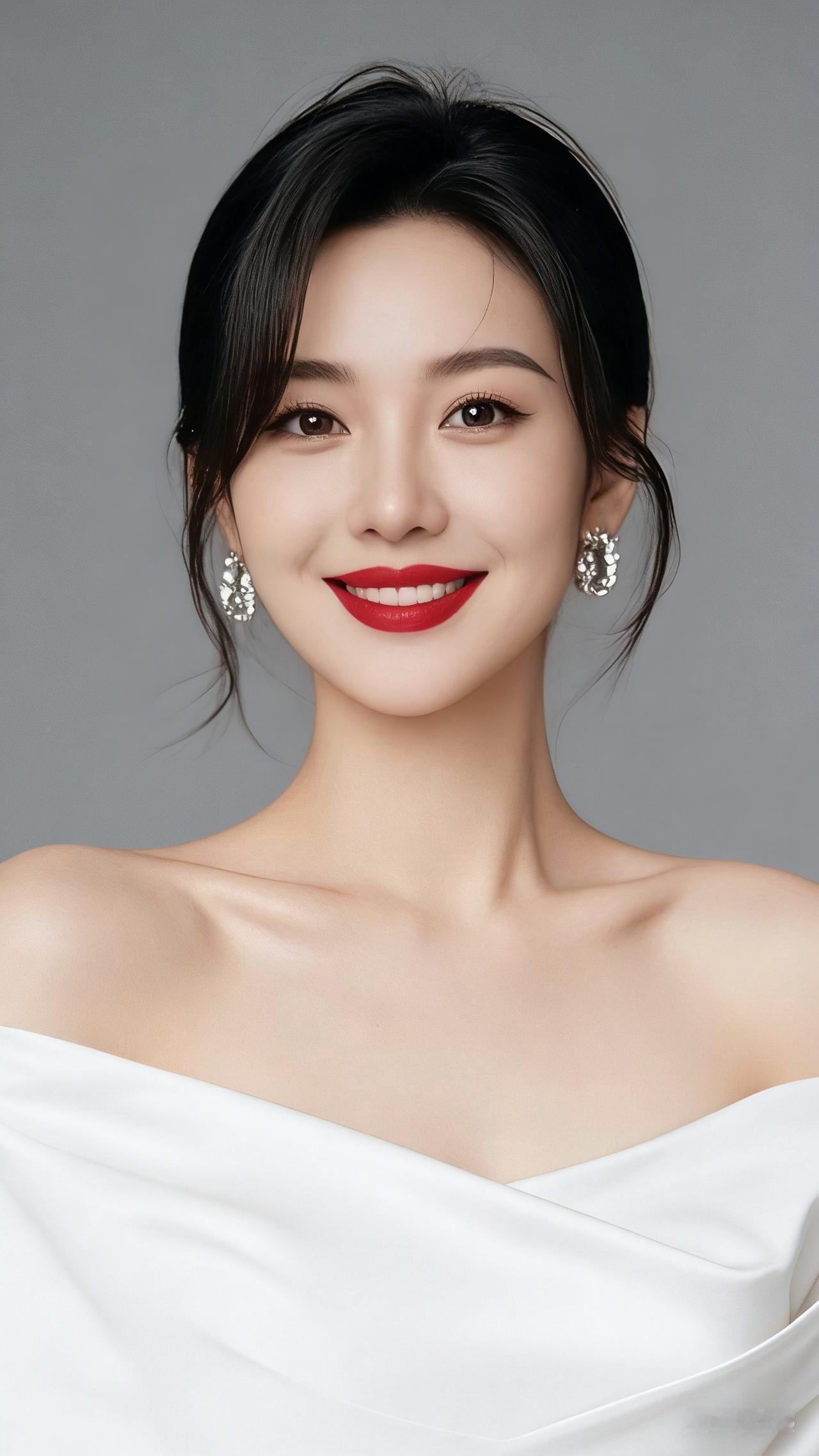 优雅红唇和闪耀耳环就是魅力密码！专业手法打造的红唇妆，能让人瞬间变身女神，效果超