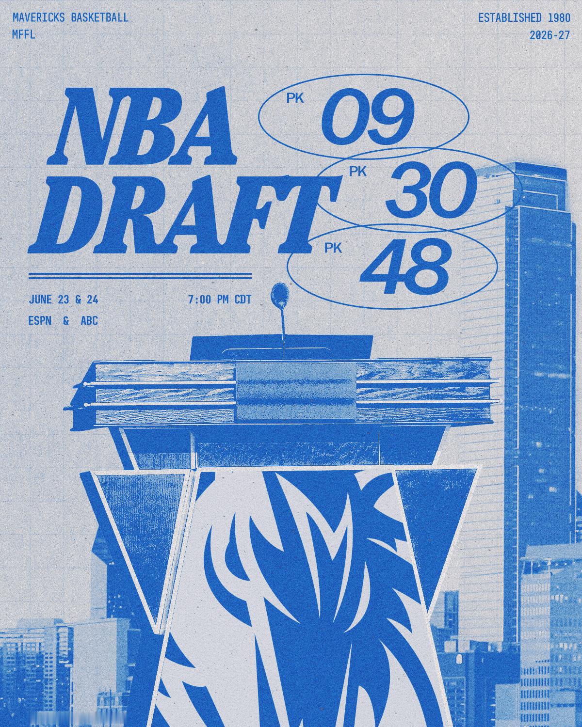 明早选秀大会！独行侠手握签位置：0️⃣9️⃣3️⃣0️⃣4️⃣8️⃣NBA选秀大