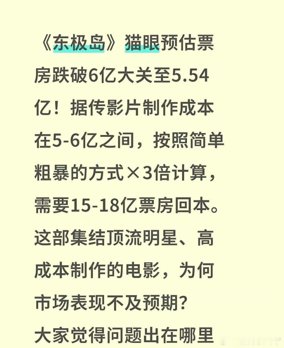 编剧的功力，演员的演绎，导演的把控都会或多或少影响着票房高低。主要还是得回归剧本