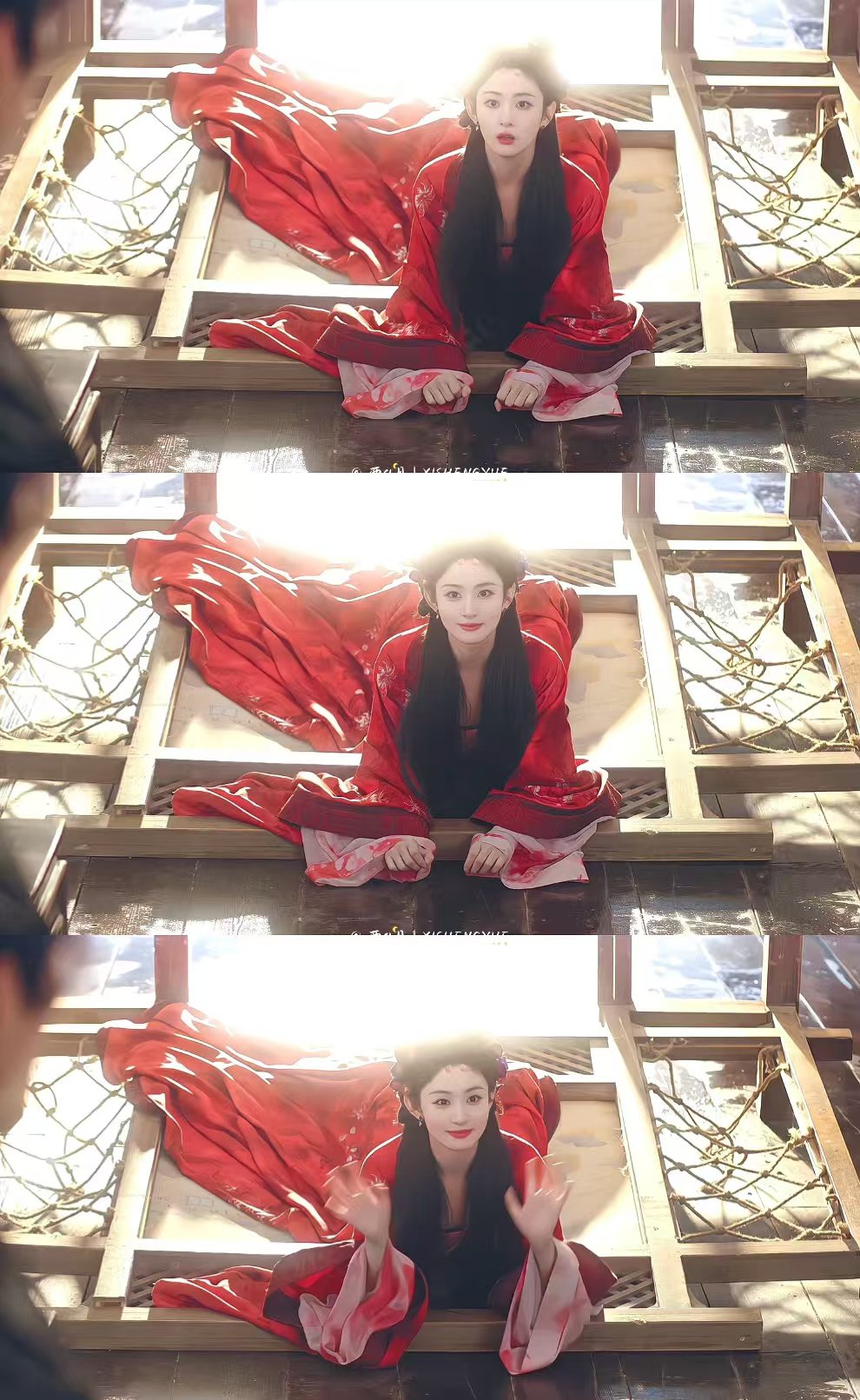 赵晴callback绛朱在金鱼缸洗脸 哇！赵晴扫楼出发图神还原绛朱扎水池，像灵动