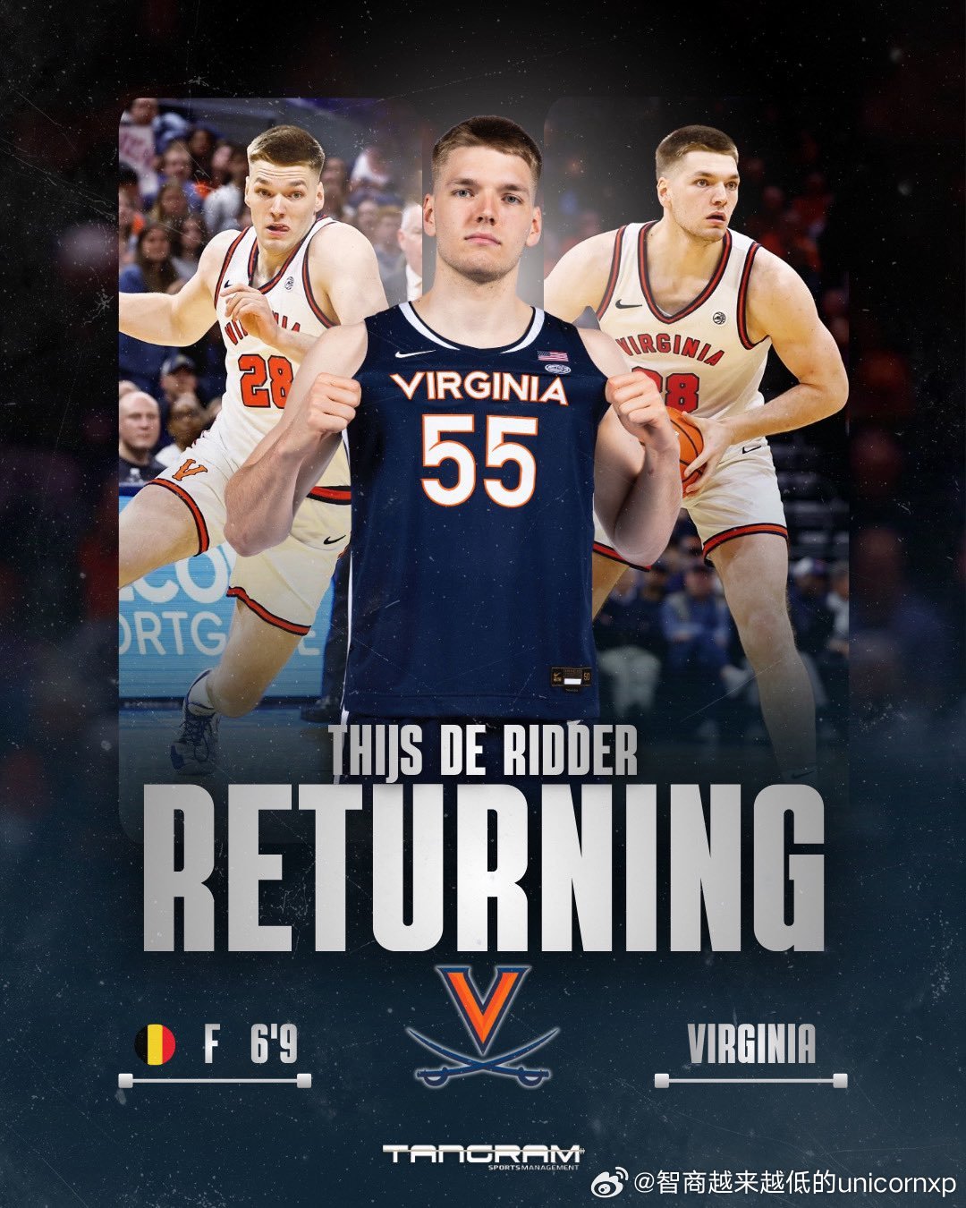 维吉尼亚大学两位前场核心球员比利时前锋Thijs de Ridder和德国中锋J