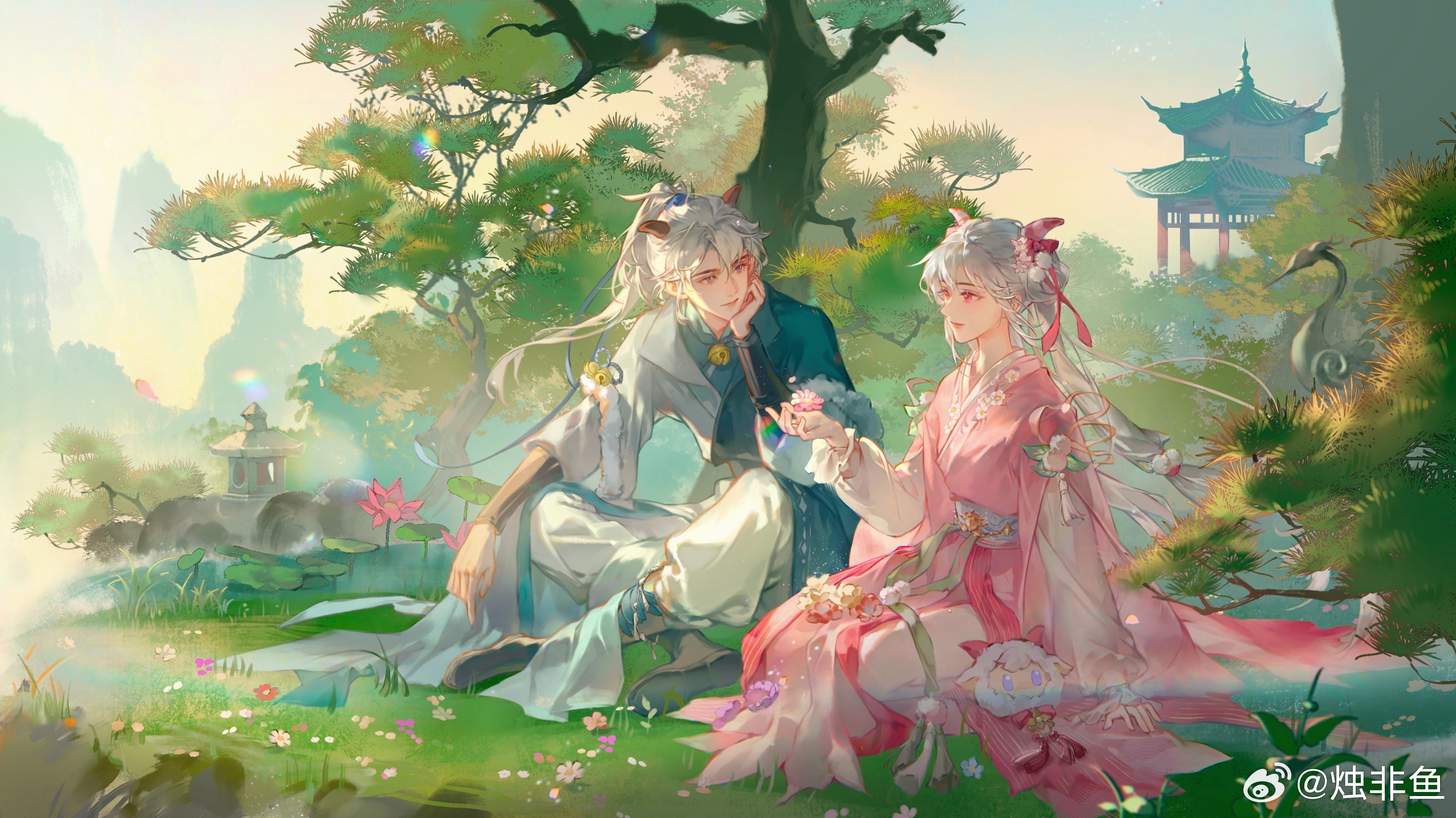 喜美赛高！终于是在逆水寒三清山嗑上了我爱的CP了！#逆水寒喜羊羊与灰太狼联动##