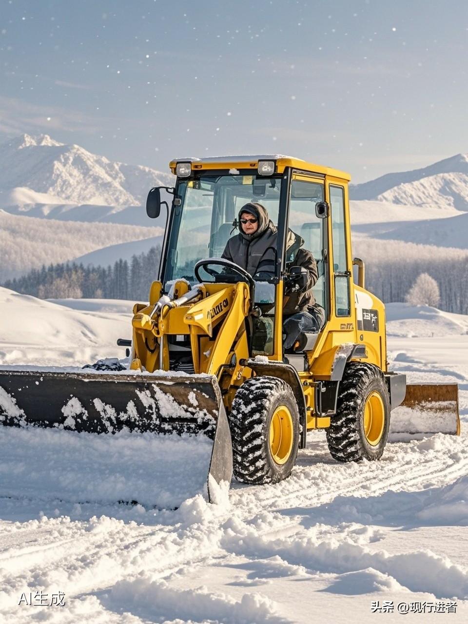 内蒙古乌拉盖草原暴风雪封路那天，一对父母用行动诠释了爱的力量。父亲驾驶铲车在前方
