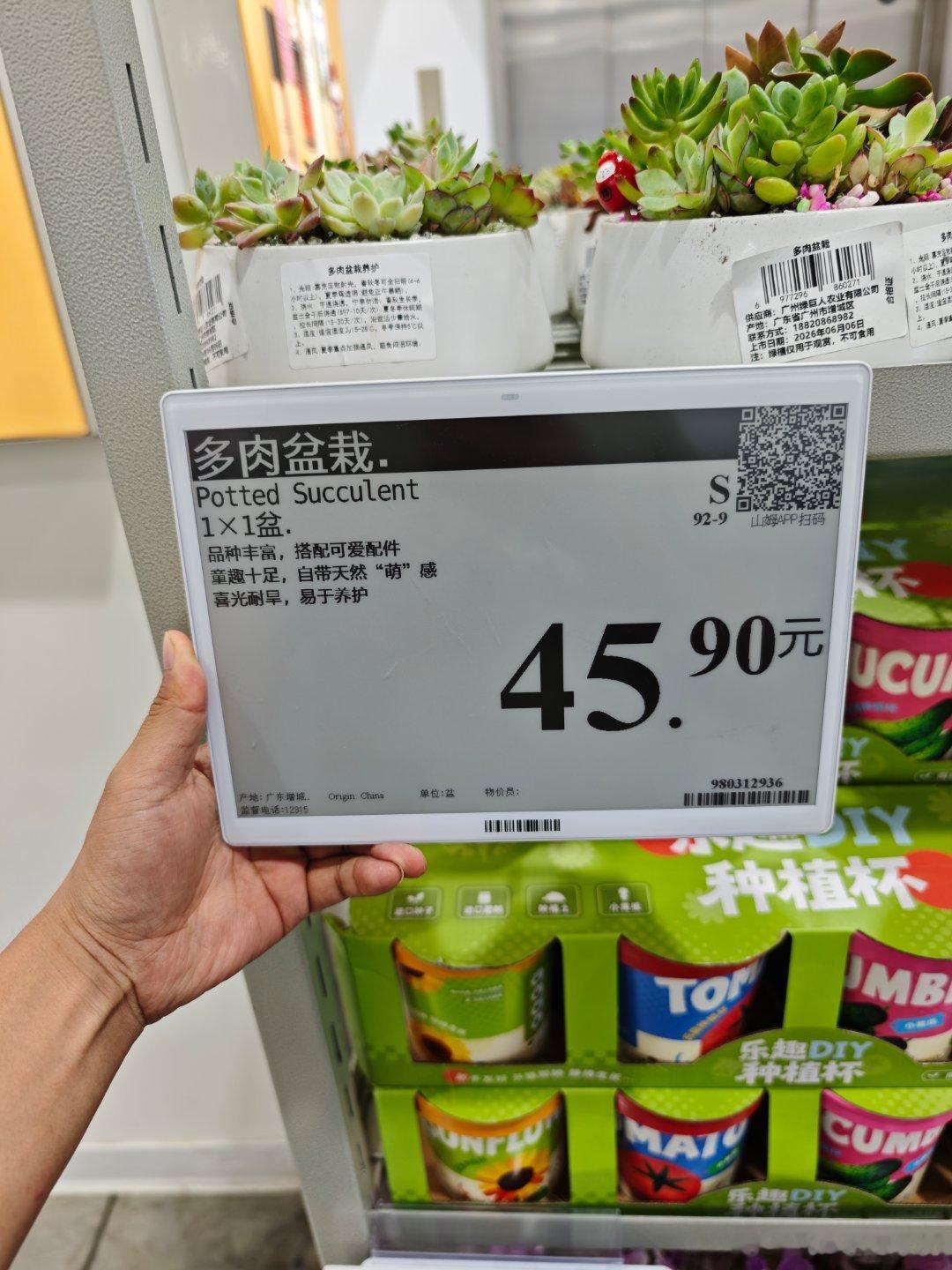 这么大的电子墨水价格标签，见过没 