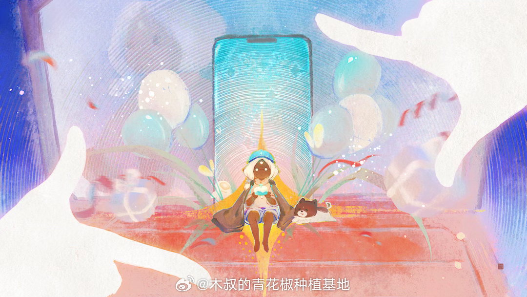 sky光遇当光遇遇见国风水墨 Polaris✧光遇七周年庆贺图藏了很多细节的一张