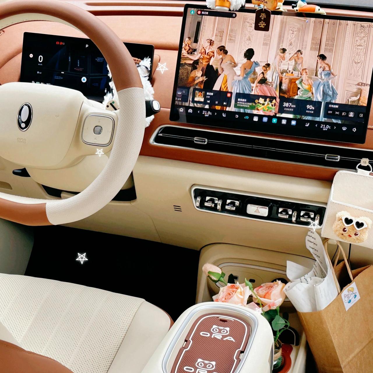 我的好猫装修日记终于给我的“好猫”布置完啦，颜值直接拉满！坐在车里的瞬间，幸福感