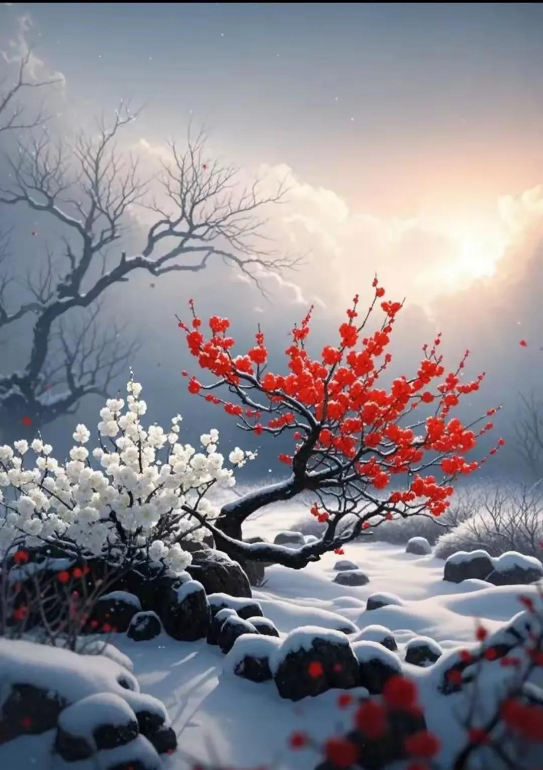 上联：暗香疏影梅山近；
下联：？？？